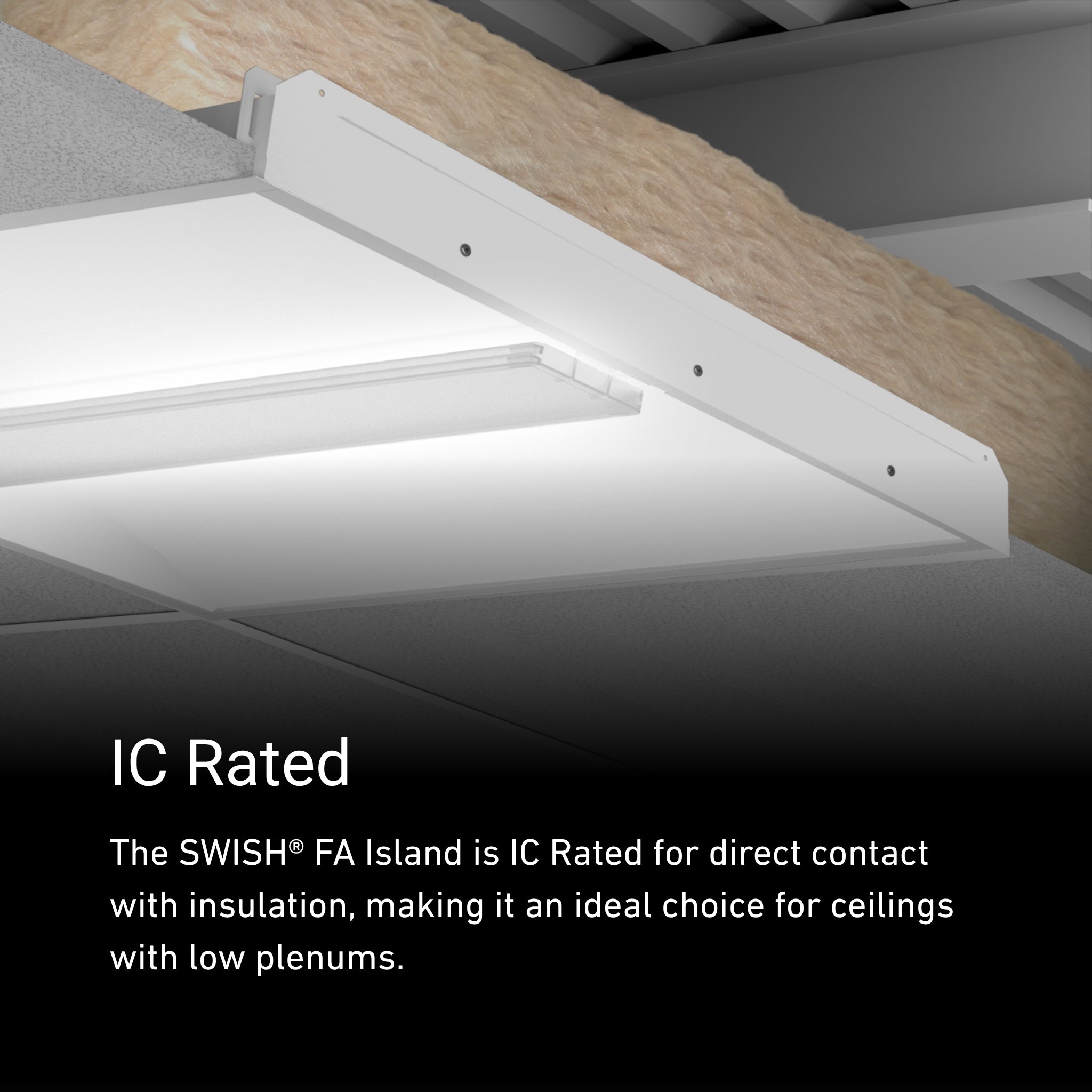 RAB SWISH Island 2x2 LED Troffer Light with 90-Min Battery Backup - Field Adjustable