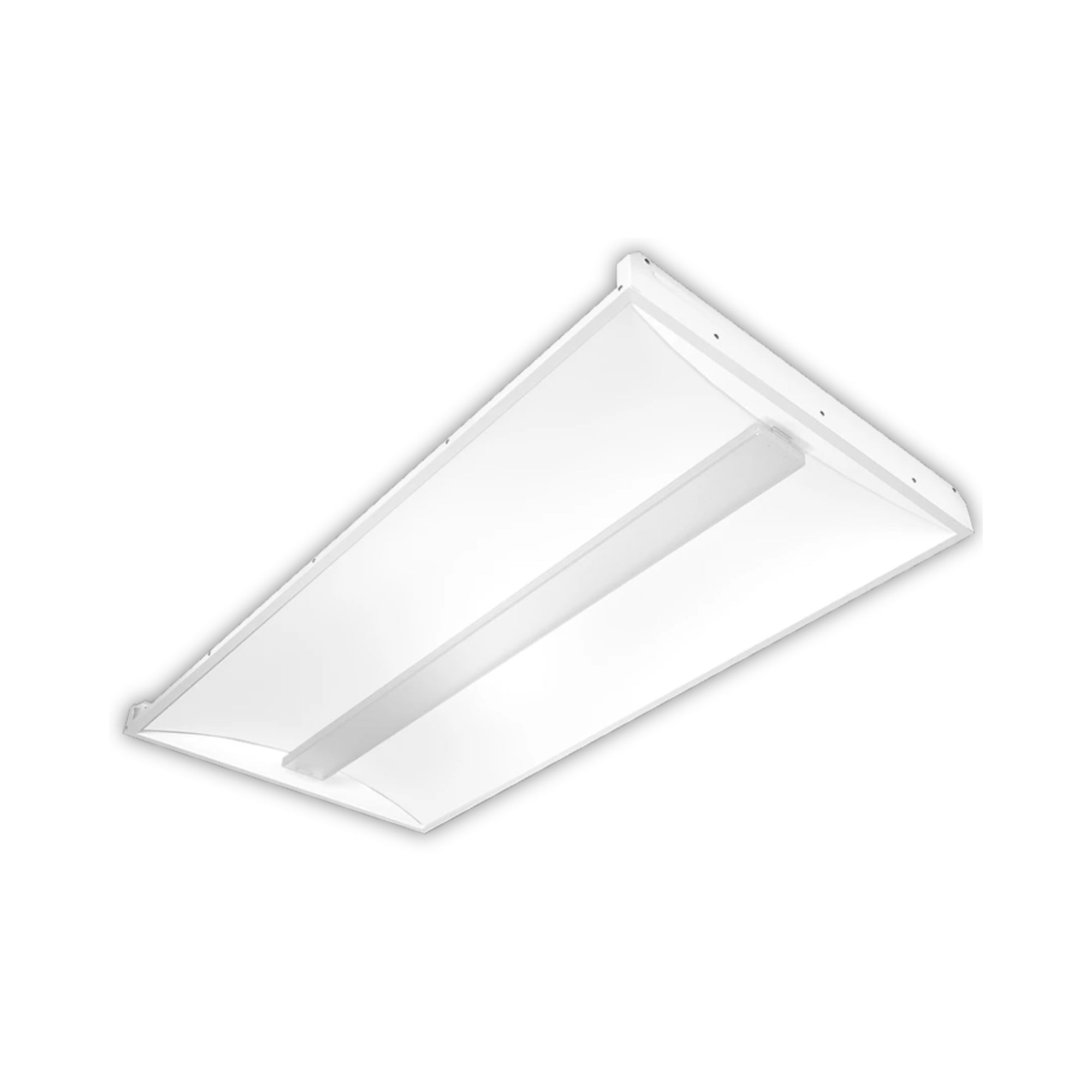2x4 LED Troffer Light, 5500 Lumens, 49W, 3500K/4000K, 120/277V, Battery Backup