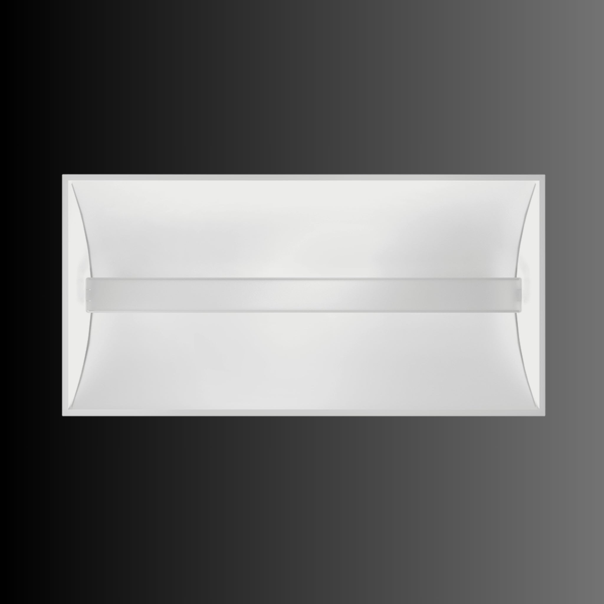 RAB SWISH Island 2x4 LED Troffer Light - Field Adjustable Center Basket