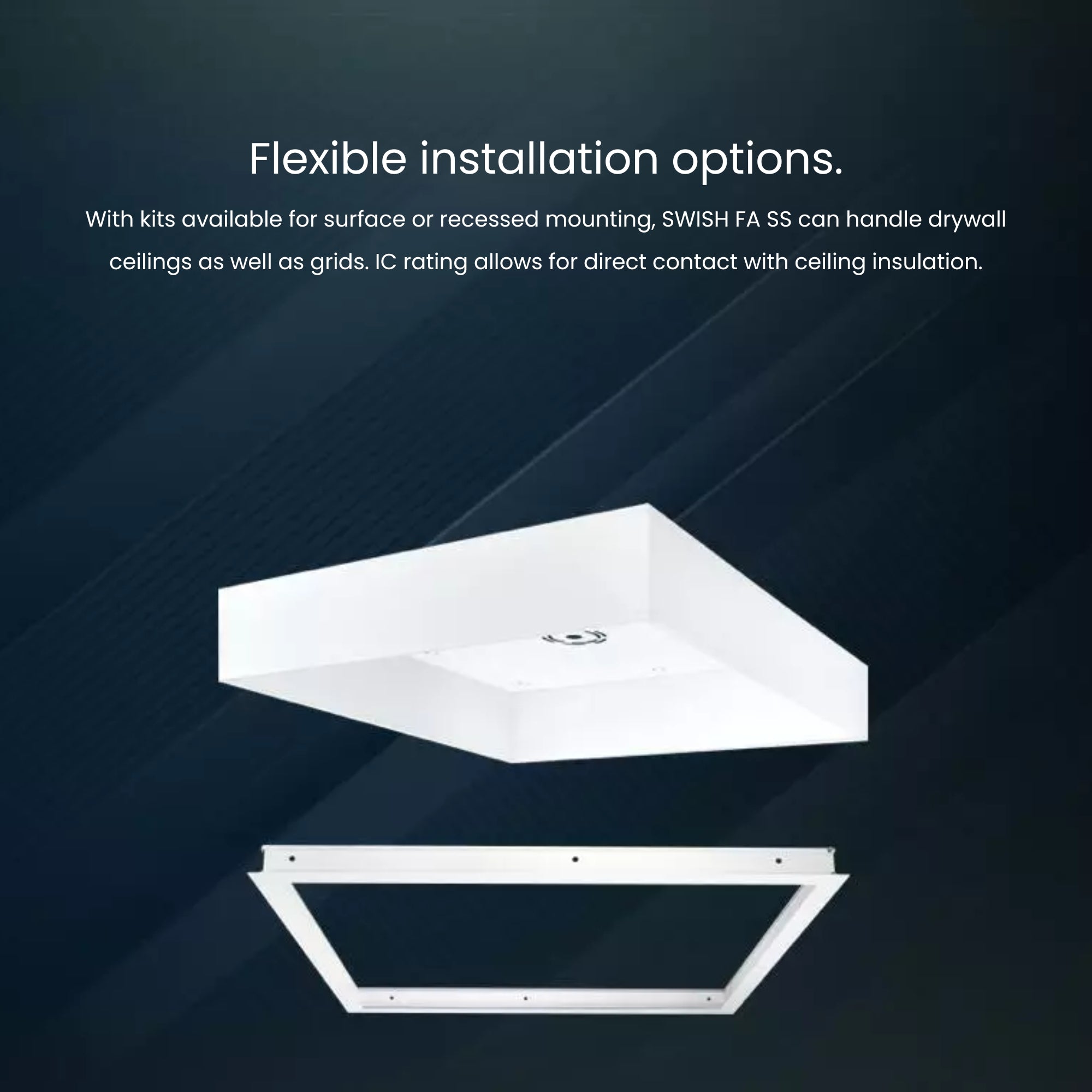 RAB SWISHFA2X2-D10-E2 2x2 LED Troffer 4913 Lumens 39W Selectable 35K/40K/50K 120-277V Battery Backup White