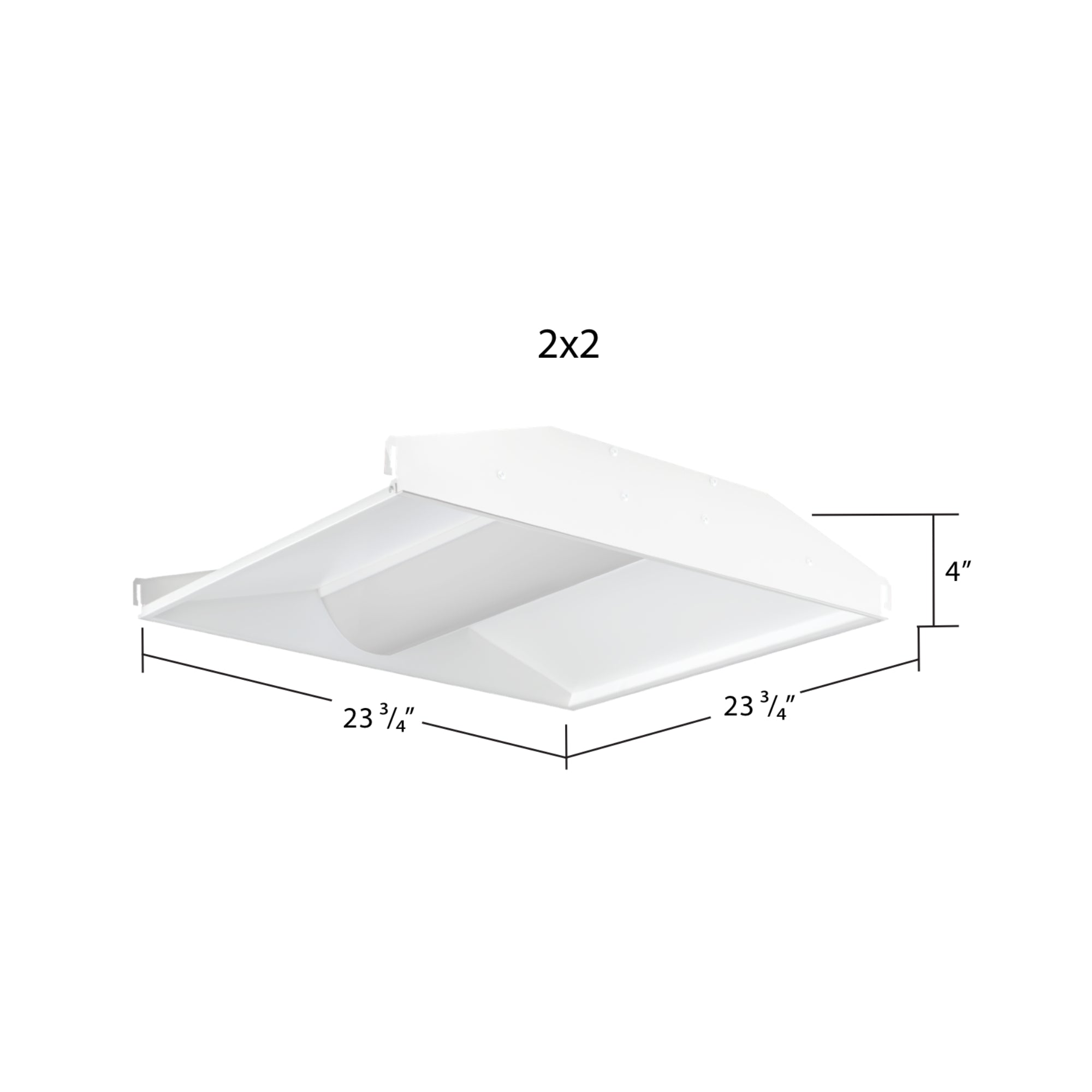 RAB SWISHFA2X2-D10-E2 2x2 LED Troffer 4913 Lumens 39W Selectable 35K/40K/50K 120-277V Battery Backup White