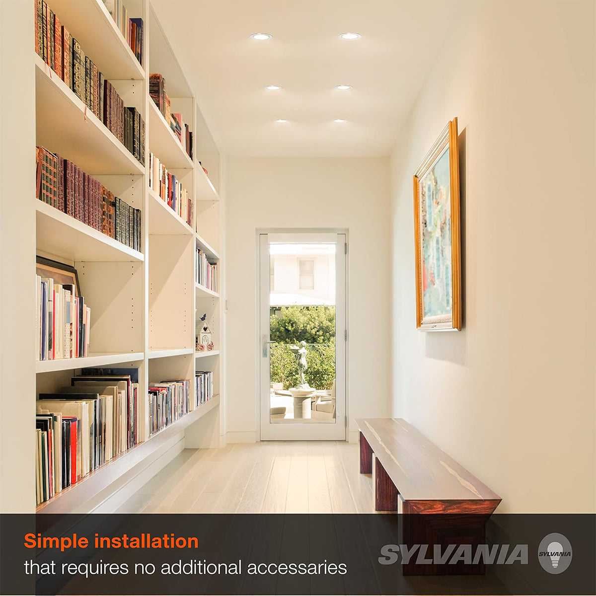 5/6" LED Retrofit Can Light, 900 Lm, 3000K, Baffle White Trim - Bees Lighting
