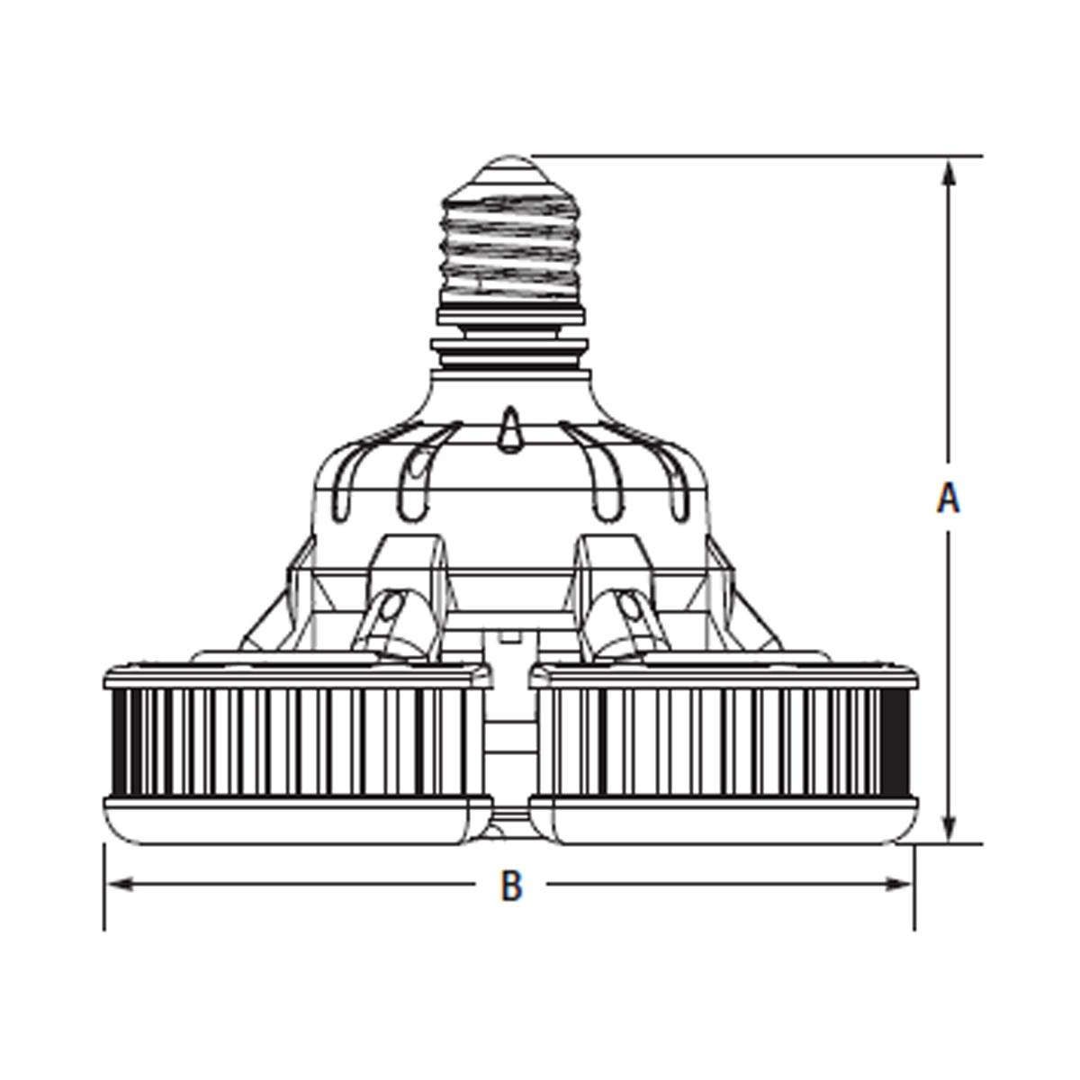 High Bay LED Bulb, 120 Watts, 16800 Lumens, 4000K, 400W MH Equal, EX39 Mogul Base, 120-277V