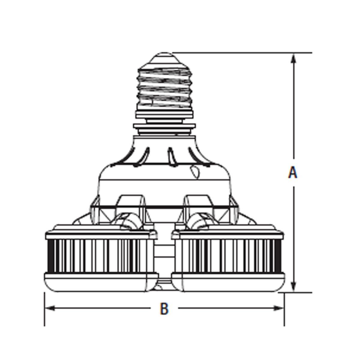 High Bay LED Bulb, 60 Watts, 8400 Lumens, 4000K, 175W MH Equal, EX39 Mogul Base, 120-277V - Bees Lighting