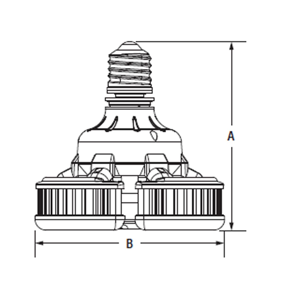 High Bay LED Bulb, 60 Watts, 8400 Lumens, 4000K, 175W MH Equal, EX39 Mogul Base, 120-277V - Bees Lighting