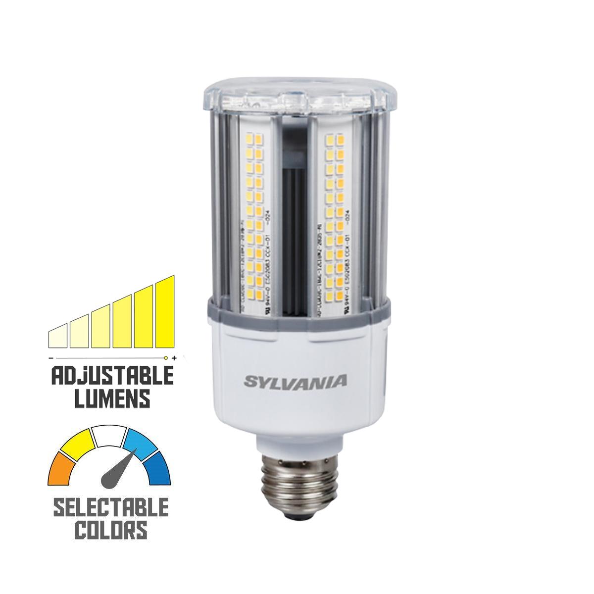 Retrofit LED Corn Bulb, 36W, 5400 Lumens, Selectable CCT, 30K/40K/50K, E26 Base, 120-277V