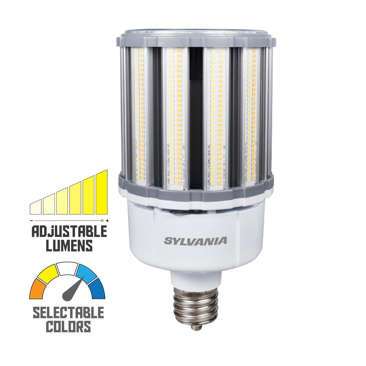 Retrofit LED Corn Bulb, 80W, 12400 Lumens, Selectable CCT, 30K/40K/50K, EX39 Mogul Extended Base, 120-277V