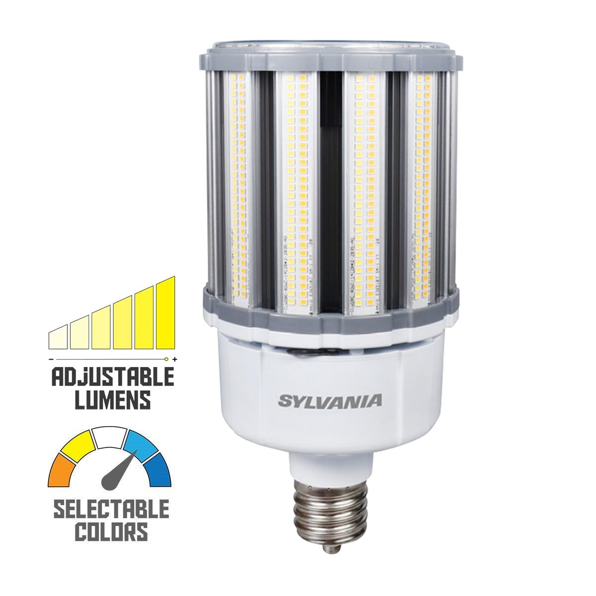 Retrofit LED Corn Bulb, 120W, 18600 Lumens, Selectable CCT, 30K/40K/50K, EX39 Mogul Extended Base, 120-277V