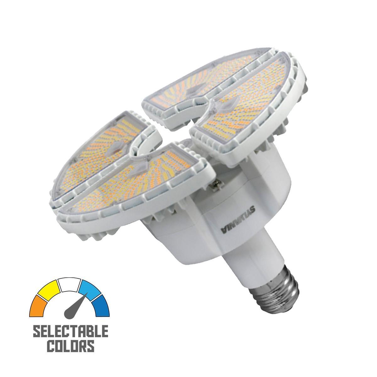 Retrofit LED High Bay Bulb, 80W, 12480 Lumens, Selectable CCT, 30K/40K/50K, EX39 Mogul Extended Base, 120-277V - Bees Lighting