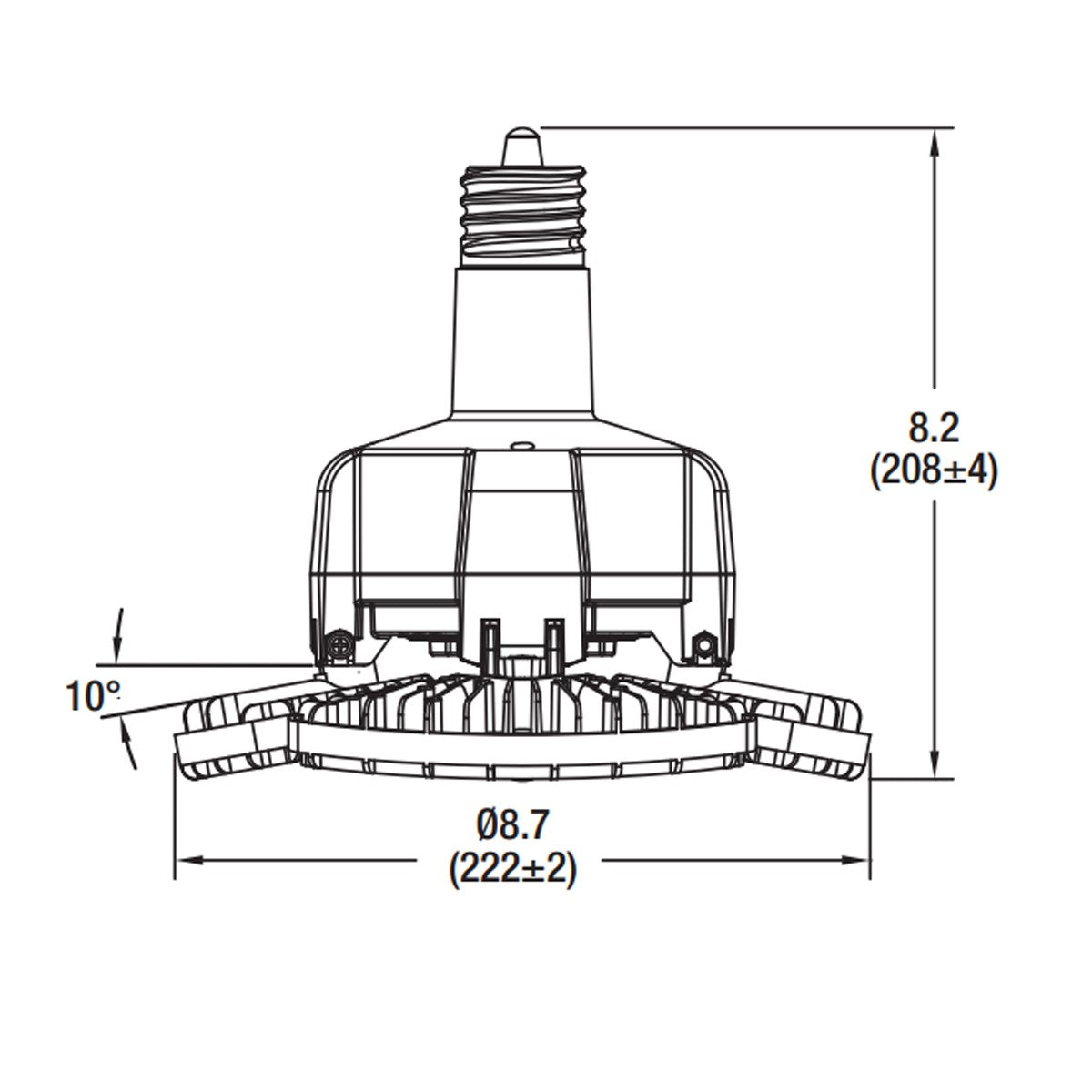 High Bay LED Bulb, 80W|100W|120W, 18200lm, Selectable CCT, 400W MH Equal, EX39 Mogul, 120-277V - Bees Lighting