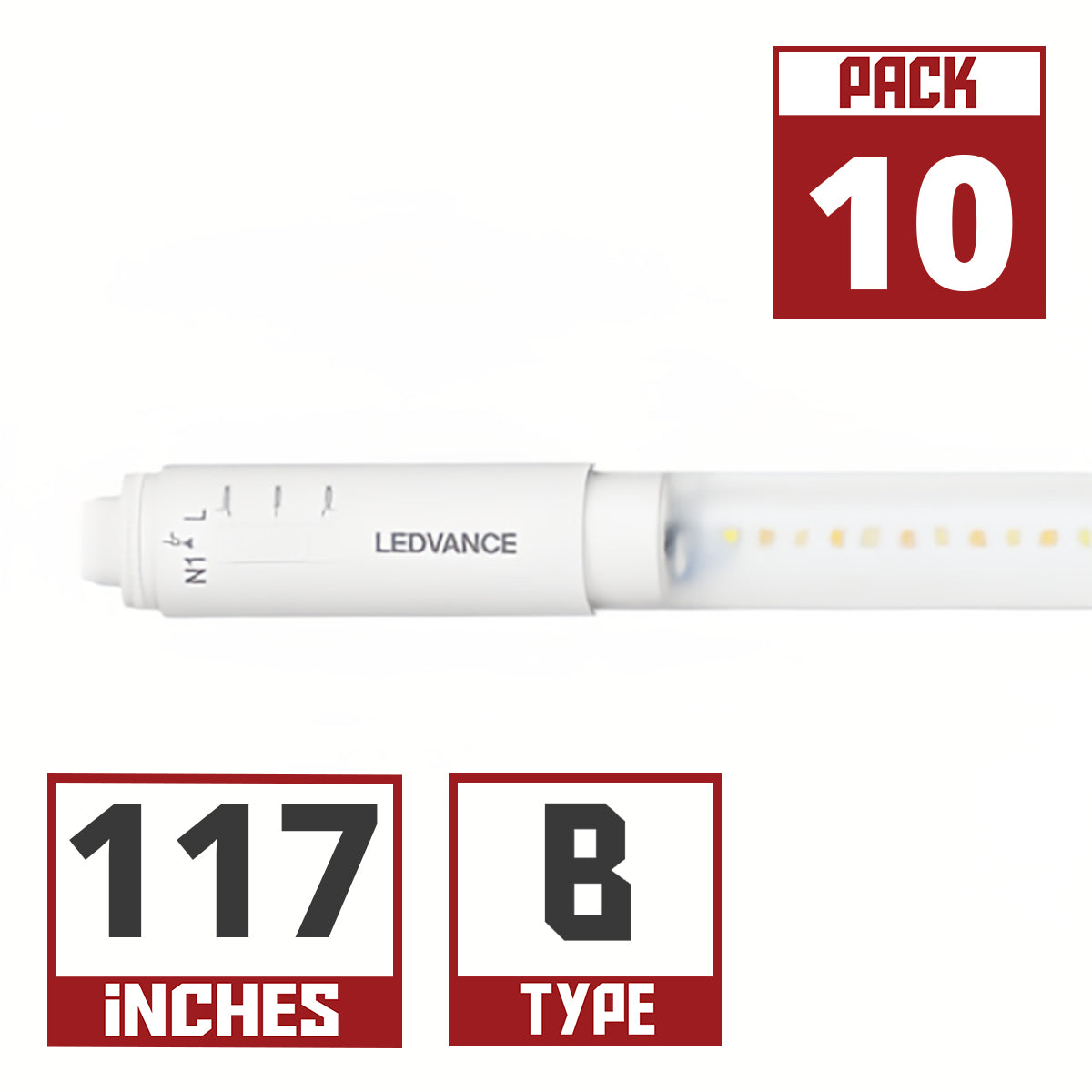 Sylvania 360° LED T8 Sign Lamps, CCT Selectable