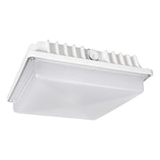 10x10'' LED Canopy Light, 6800 Lm, 55W, 5000K, Surface|Pendant Mount, 120-277V, White - Bees Lighting