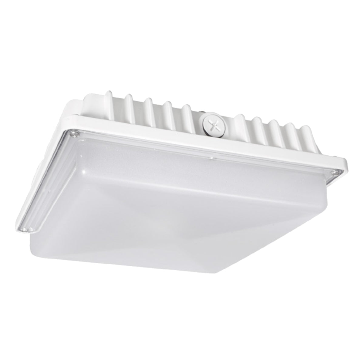 10x10'' LED Canopy Light, 6800 Lm, 55W, 5000K, Surface|Pendant Mount, 120-277V, White - Bees Lighting