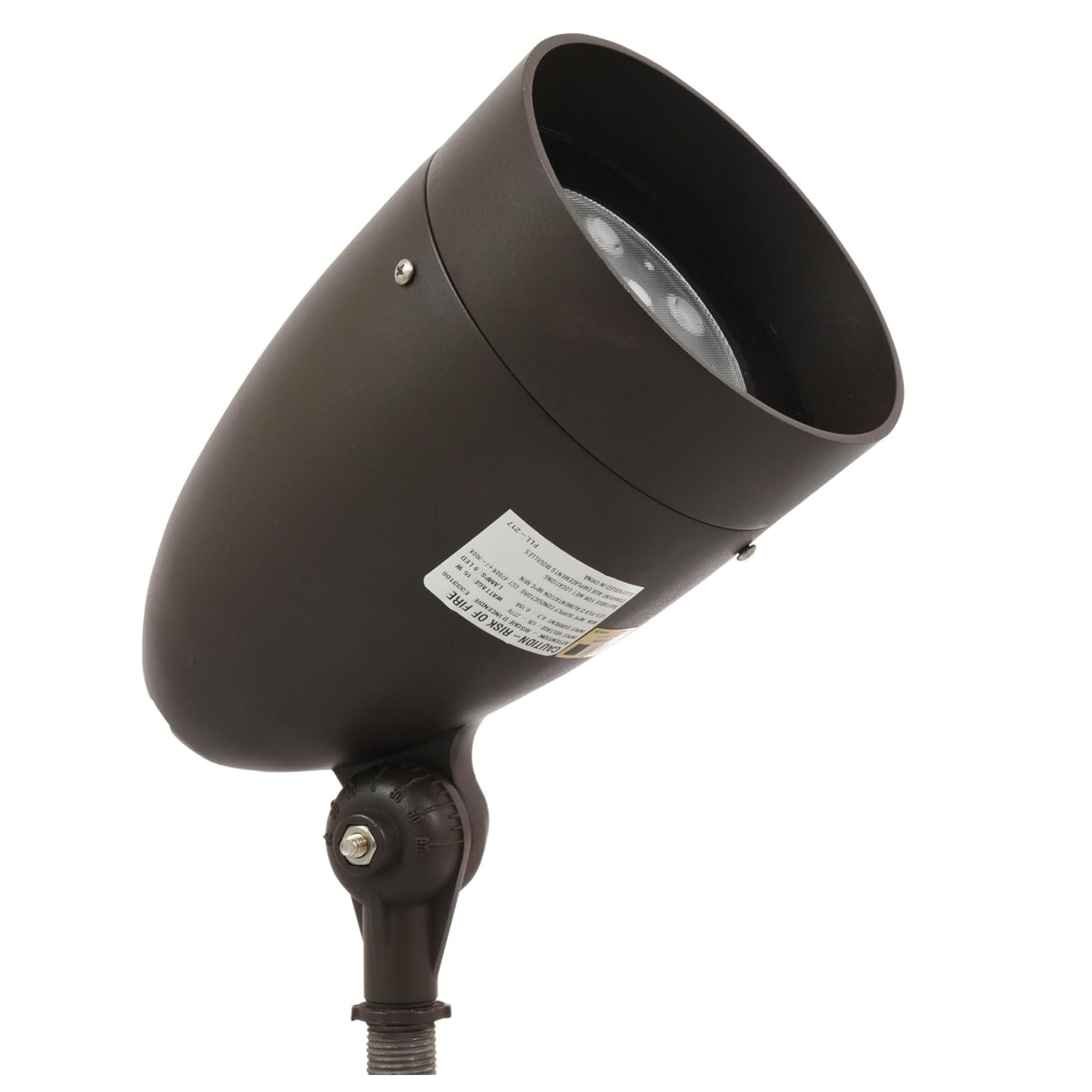 LED Bullet Flood Light, 1250 Lumens, 15W, 5000K, Knuckle Mount, 120-277V