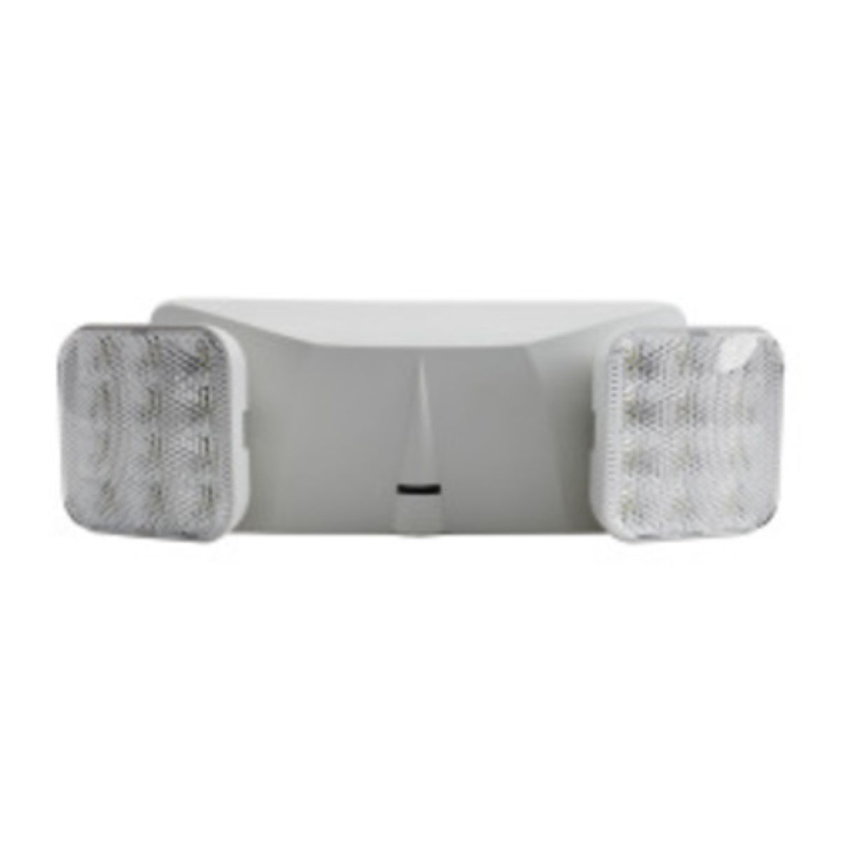 LED Emergency Light 2 Square Light Heads 200 Lumens with Battery Backup, White