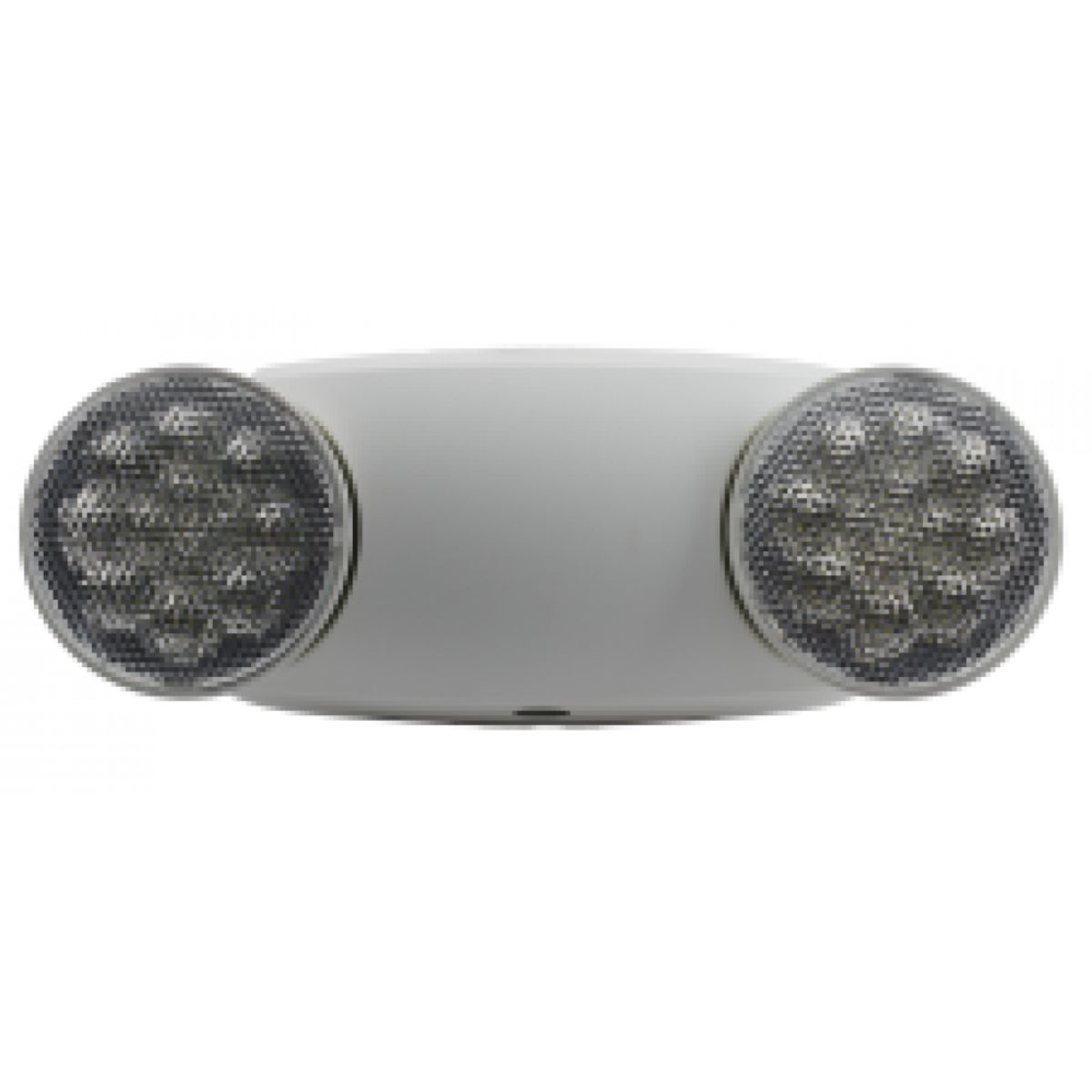 LED Emergency Light 2 Round Light Heads 220 Lumens with Battery Backup, White