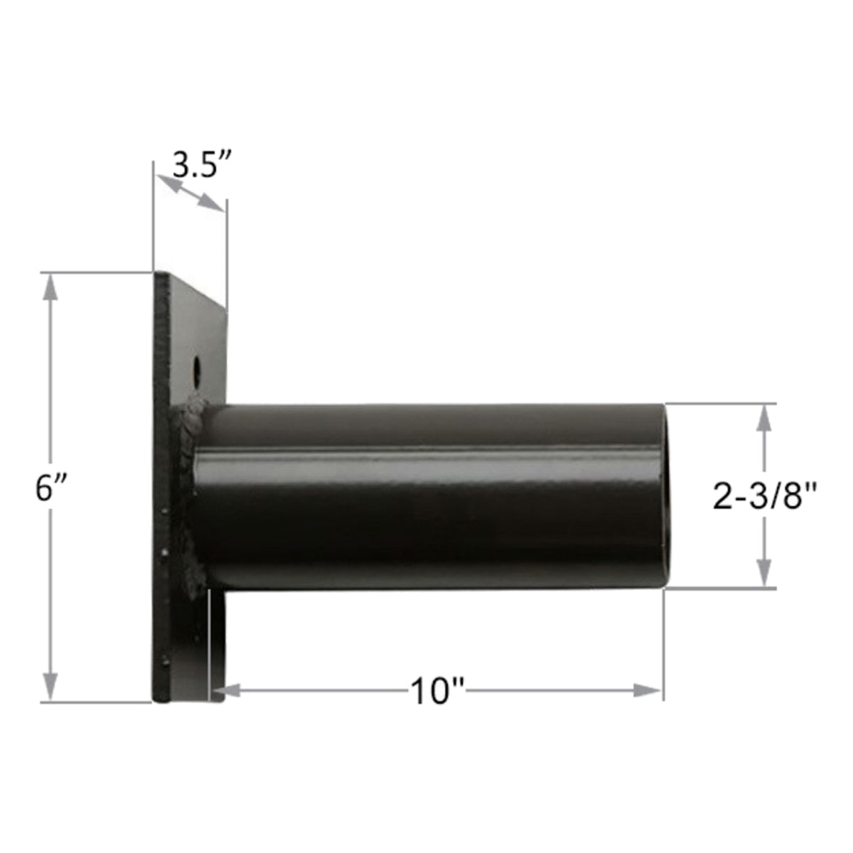 Horizontal Wall Mounting Bracket, Bronze Finish - Bees Lighting