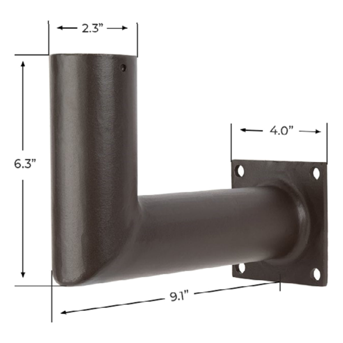 90&deg Wall Mounting Bracket, Bronze Finish - Bees Lighting