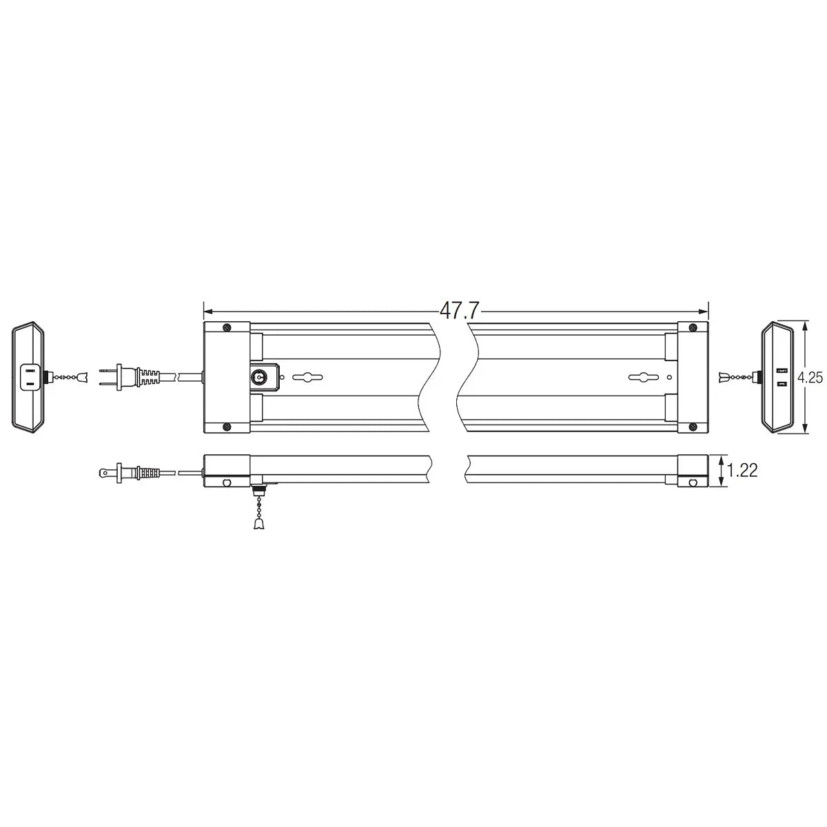 4ft LED Shop Light, 4200 Lumens, 42W, 4000K, 120V - Bees Lighting