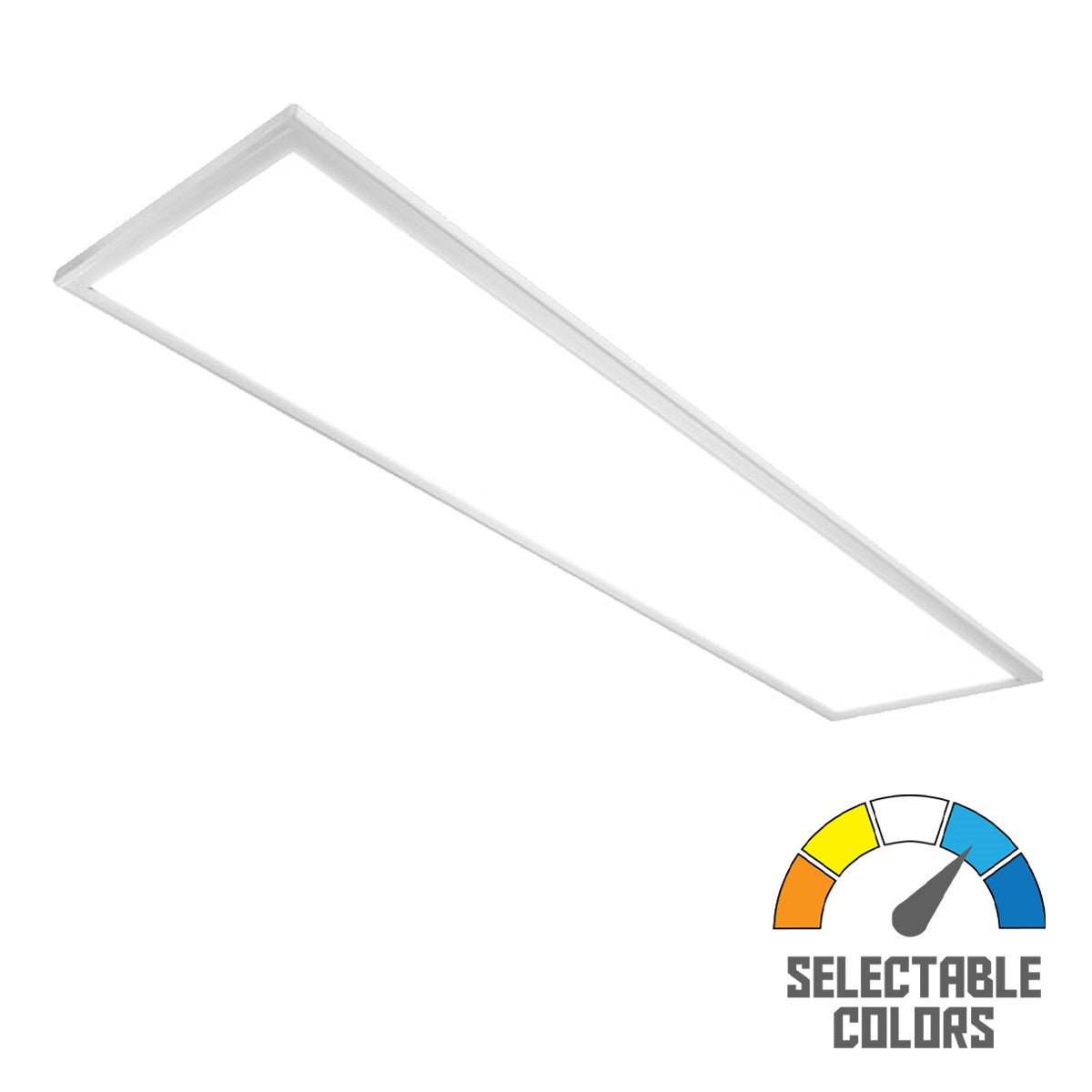 4ft LED Ceiling Light, Surface Mount Panel, 4200 Lumens, 30K|40K|50K, White Trim - Bees Lighting
