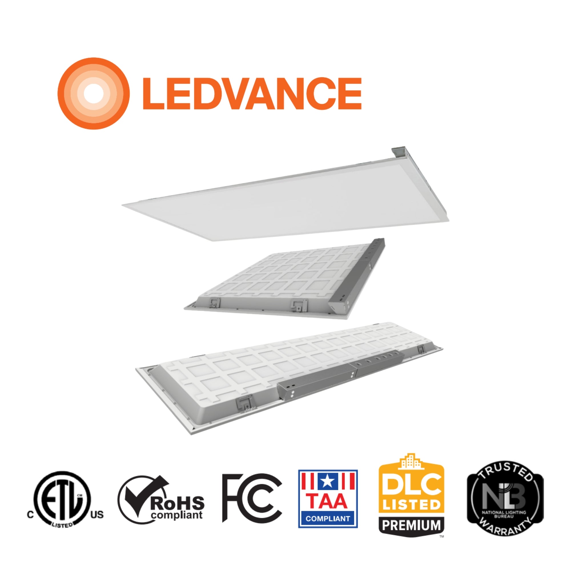 1x4 LED Panel Light, 3850 Lumens, 35W, 35K/40K/50K, 120/277V