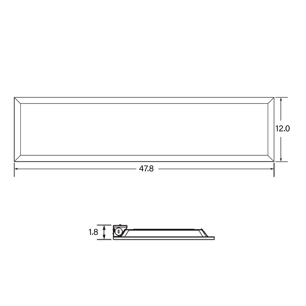 1x4 LED Panel Light, 3,850 Lumens, 35 Adjustable Watts, Selectable CCT 35K/40K/50K, 120/277V - Bees Lighting