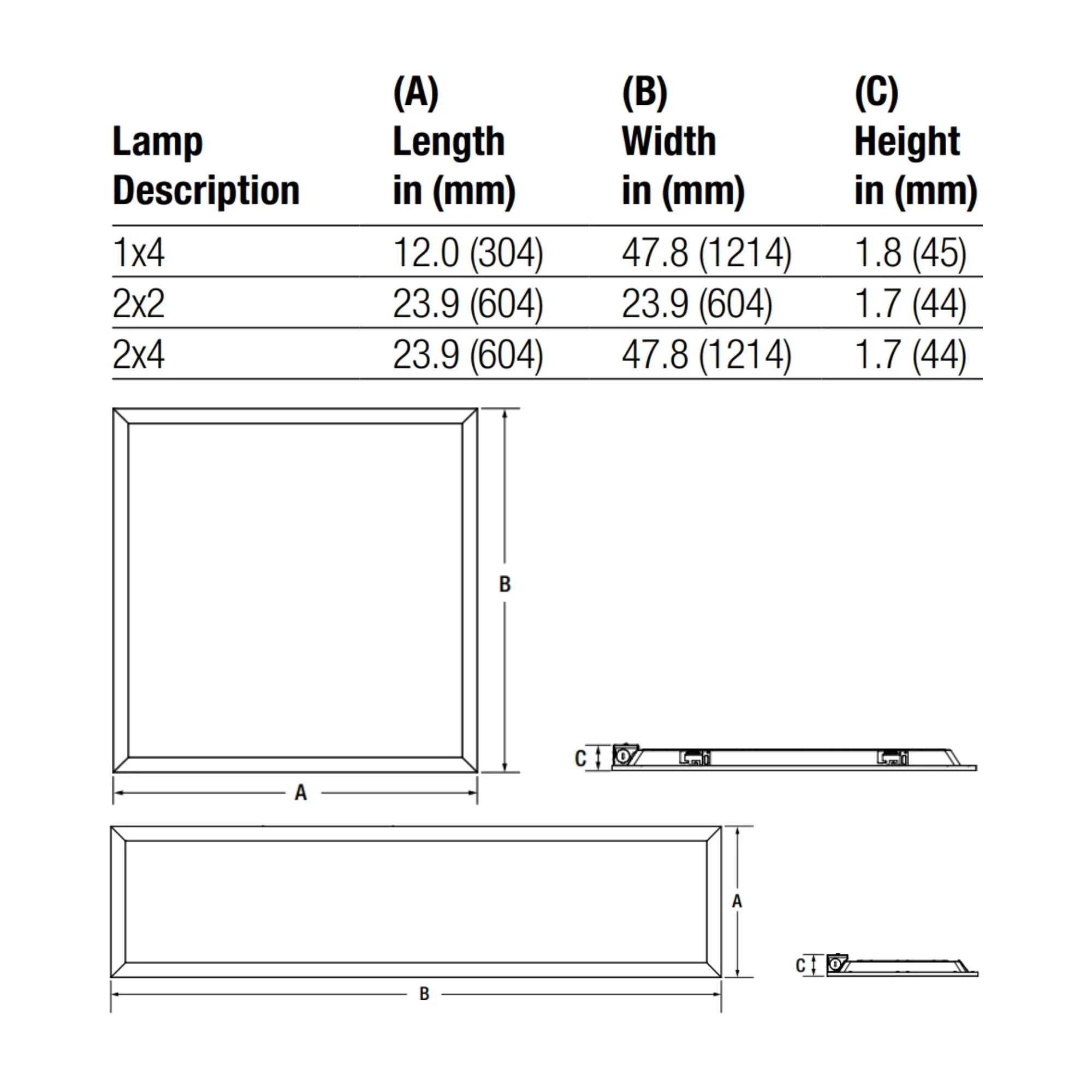 LEDVANCE Sylvania 65898 - 2x4 LED Troffer, 30-45W Selectable, 3500K/4000K/5000K, 5000 Lumens, 120-347V
