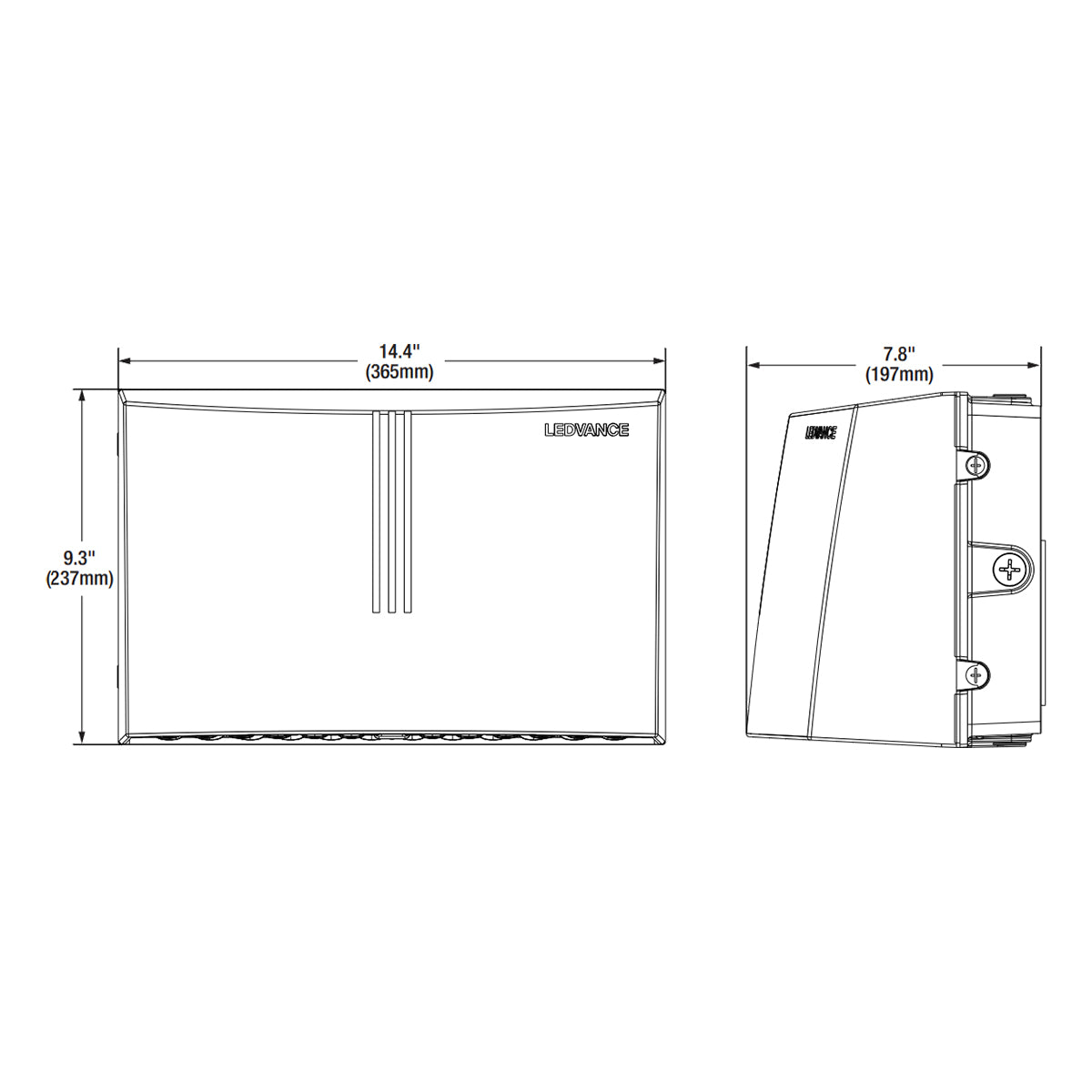 LEDVANCE Sylvania Cutoff Wall Pack 6A - Bees Lighting