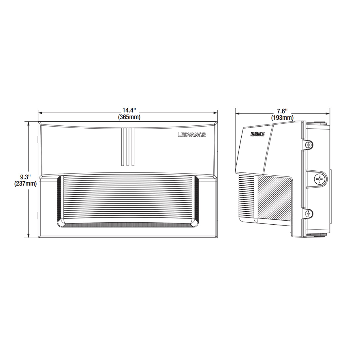 LED Wall Pack, 16800Lm, 120W, Polycarbonate Lens. 30K/40K/50K, 120-277V, Bronze - Bees Lighting