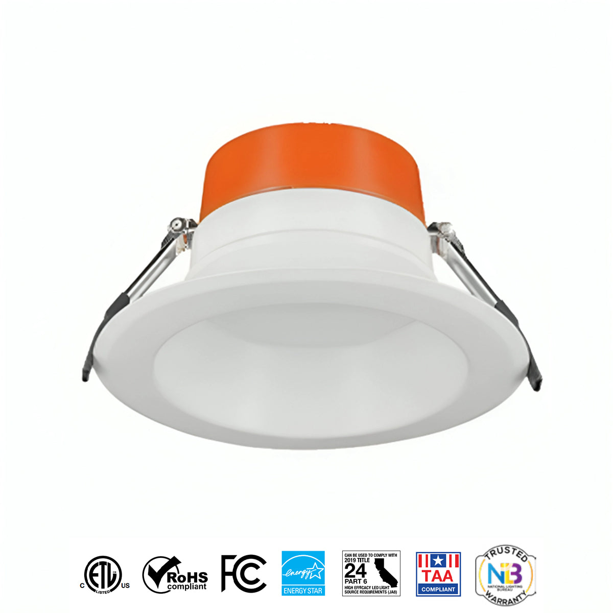 6 inch LED Commercial Downlight, 11W, Adjustable 500/700/900 Lumens, Selectable CCT, 30K/35K/40K/50K, 120-277V - Bees Lighting