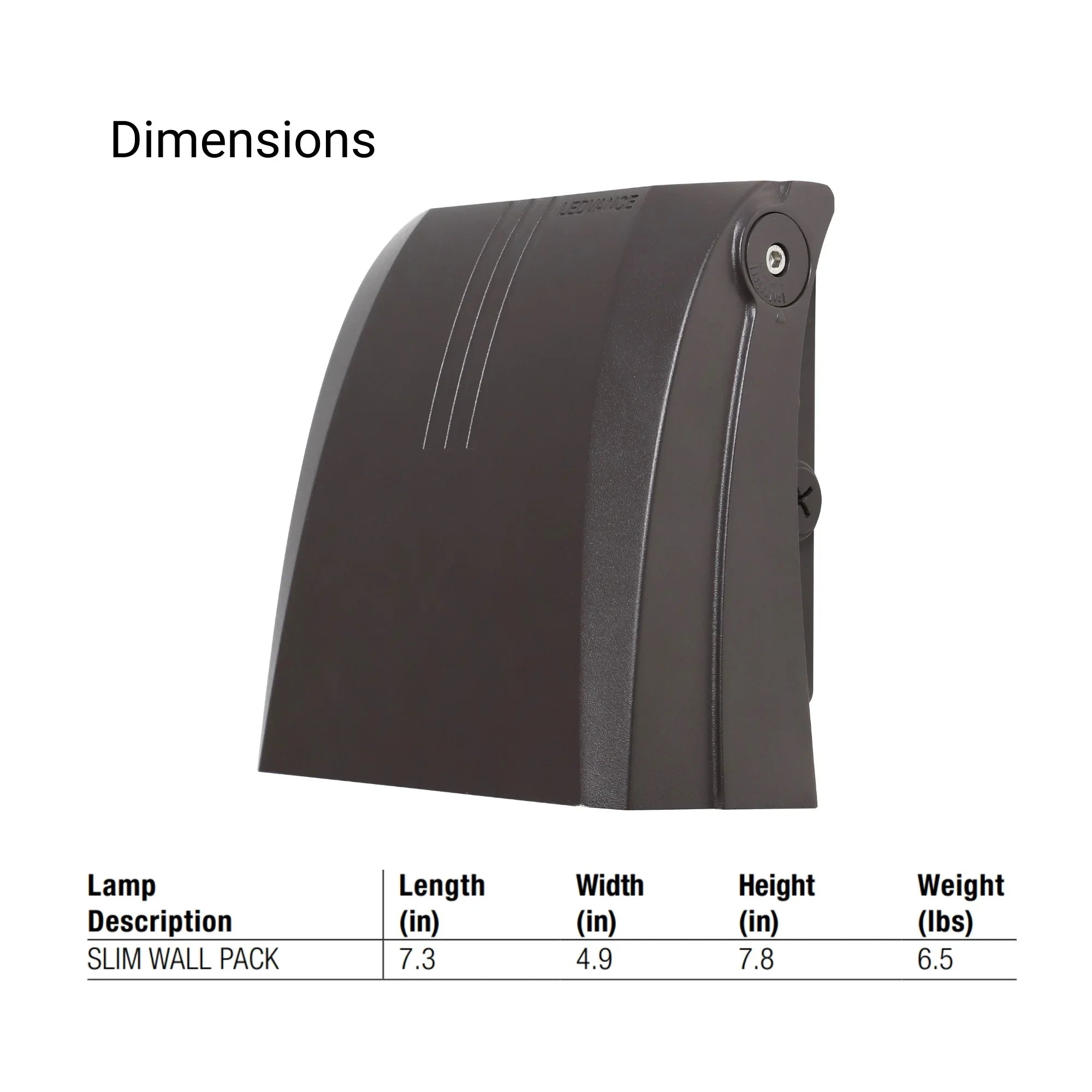 LEDVANCE SYLVANIA 62879 Slim LED Wall Pack 8400 Lumens 30/45/60W Selectable 30K/40K/50K 120-347V Photocell Bronze