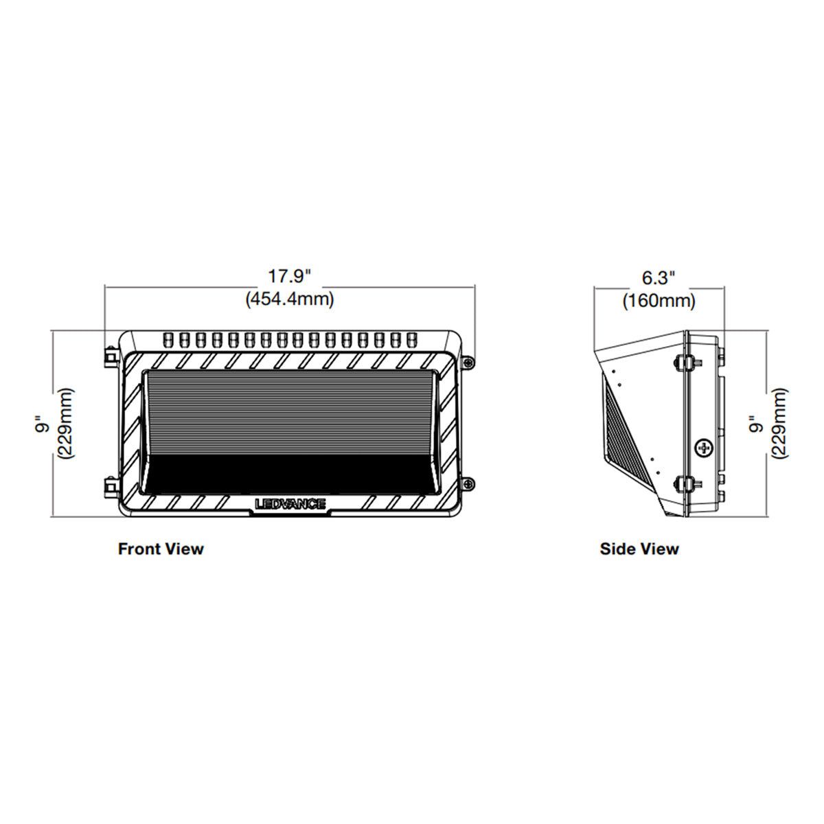 LED Wall Pack, 18000Lm, 120W, 30K/40K/50K, On/Off Photocell, 120-347V - Bees Lighting