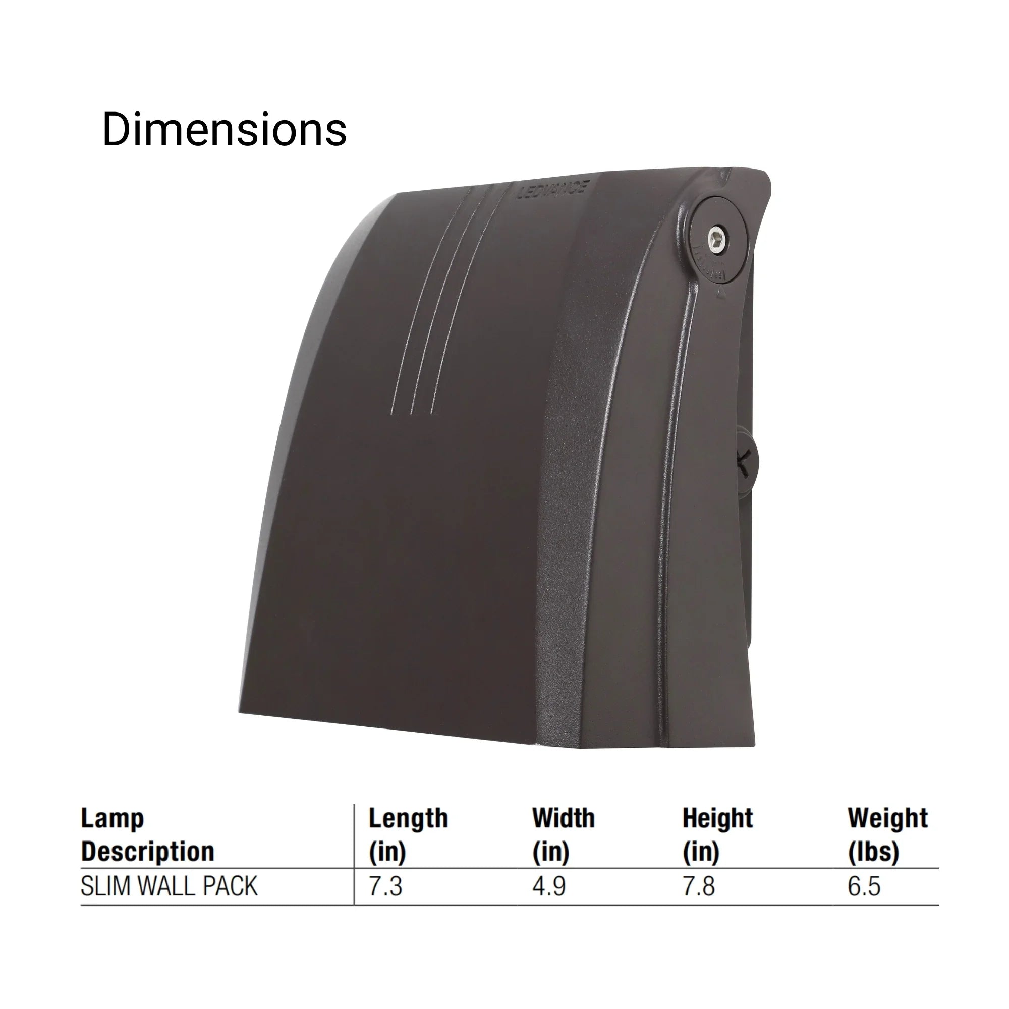 LEDVANCE SYLVANIA 63839 Slim LED Wall Pack 4200 Lumens 10/20/30W Selectable 30K/40K/50K 120-347V Photocell Black