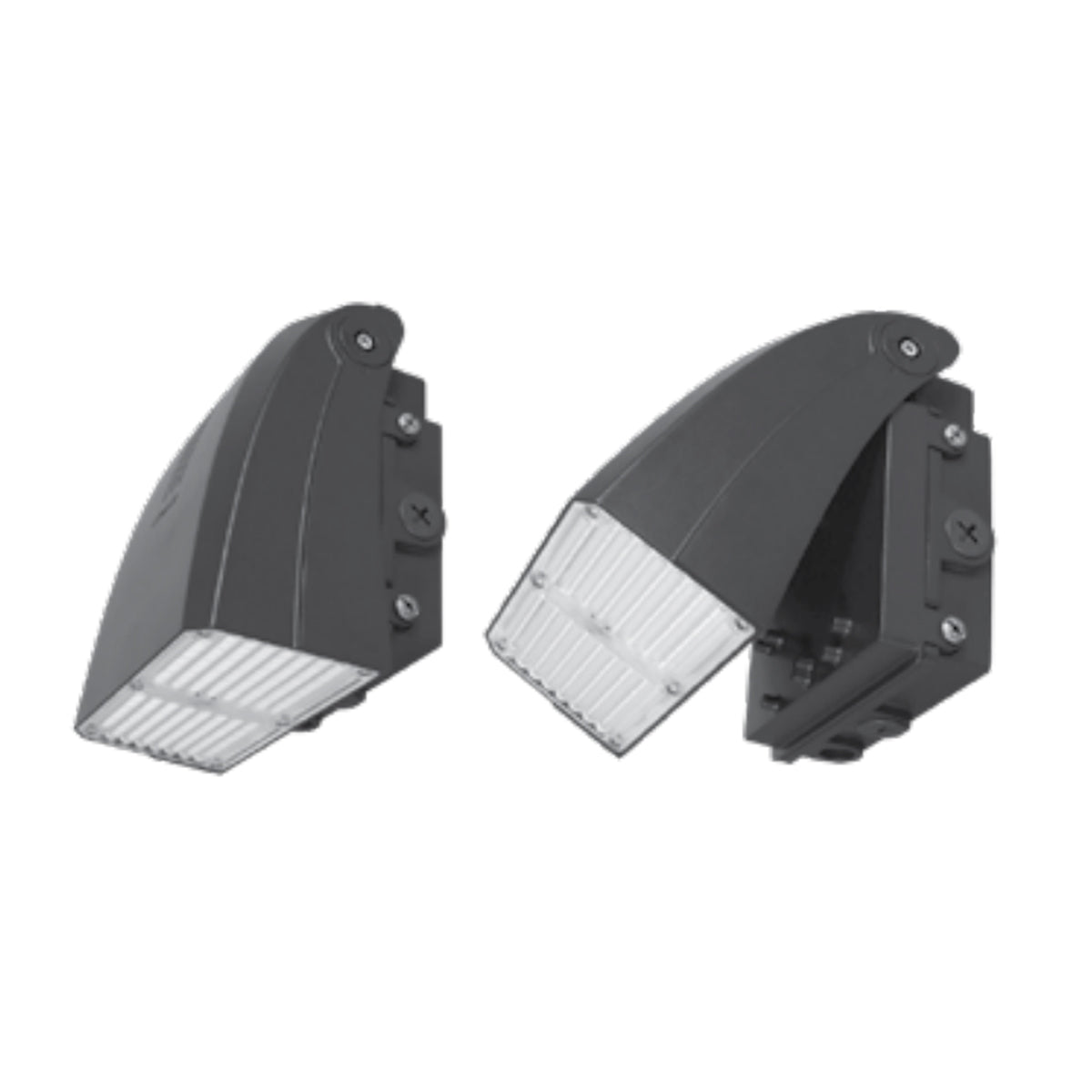 LED Cutoff Wall Pack, 8400Lm, 60W, 30K/40K/50K, 120-347V, Black - Bees Lighting