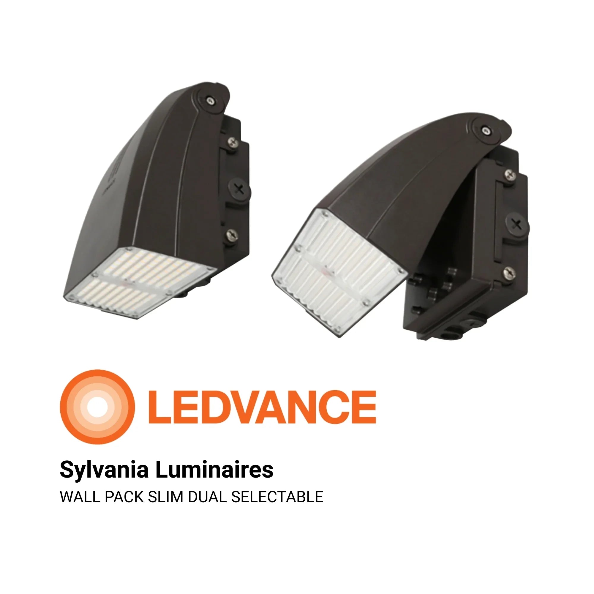 LEDVANCE Sylvania 63842 - LED Adjustable Slim Wall Pack, 30W/45W/60W Selectable, 3000K/4000K/5000K, 8400 Lumens, 120-347V