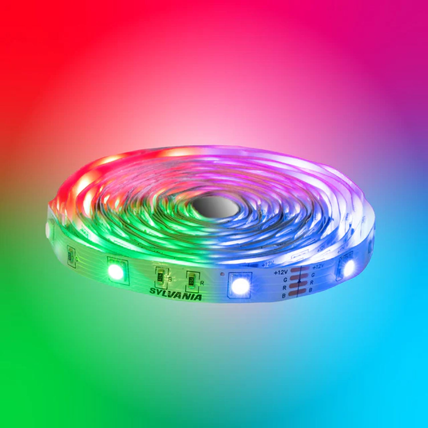Sylvania 32Ft RGB Flexible Light Strip Starter Kit, 16 Dimmable Colors with RF Remote Control - Bees Lighting