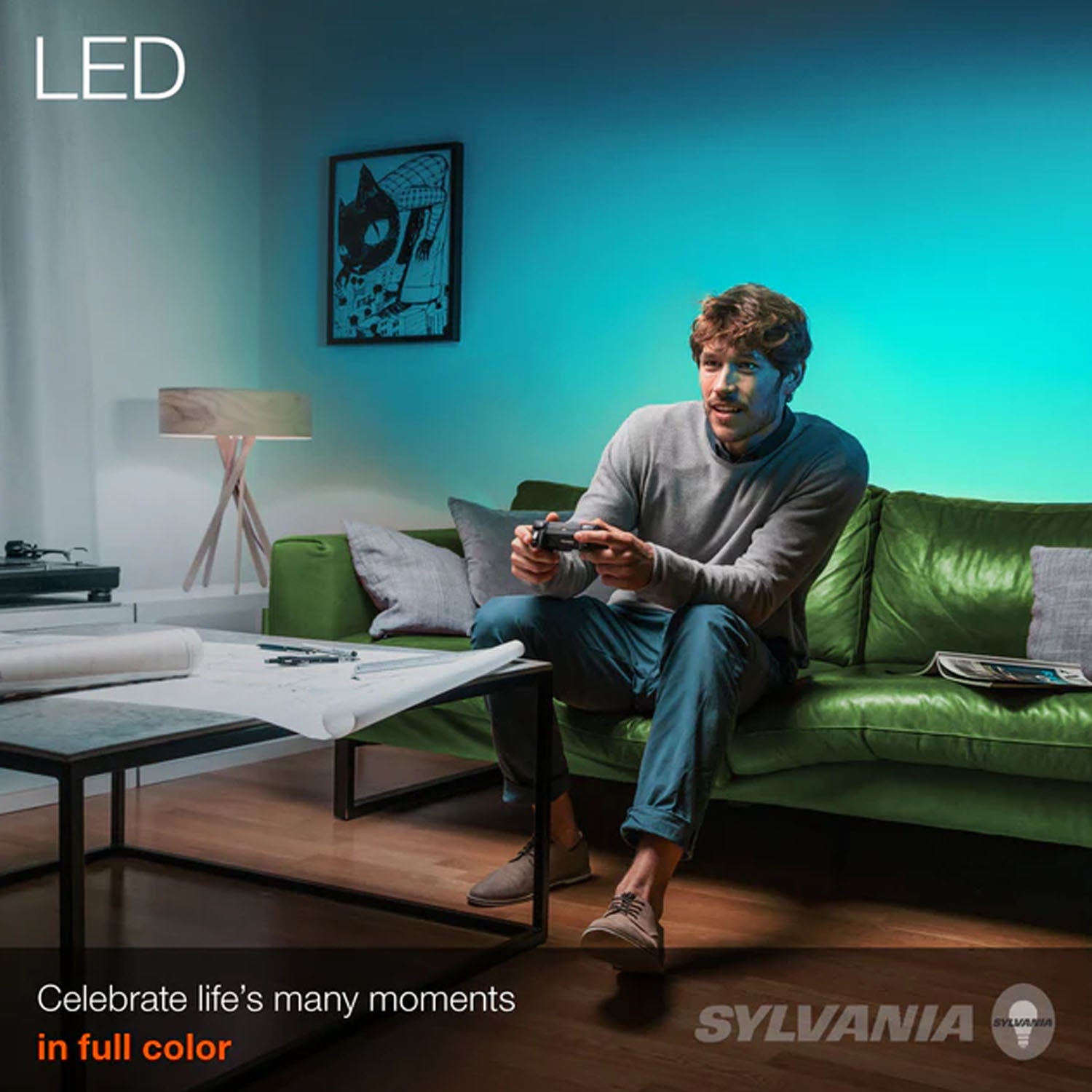 Sylvania 32Ft RGB Flexible Light Strip Starter Kit, 16 Dimmable Colors with RF Remote Control - Bees Lighting