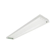 Sylvania LEDVANCE Sylvania 65657 4ft white LED Tube Ready High Bay light angled view showing linear design and end connectors.