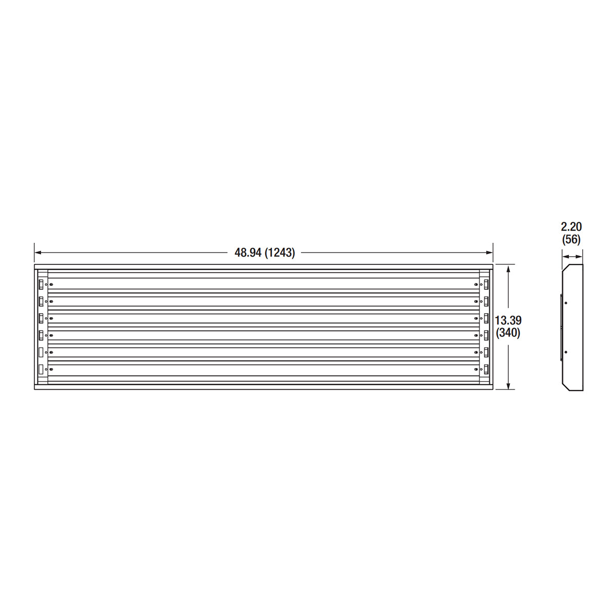 4ft LED Tube Ready High Bay Fixture, 6-Lamp Type-B T8 Ballast Free - Bees Lighting