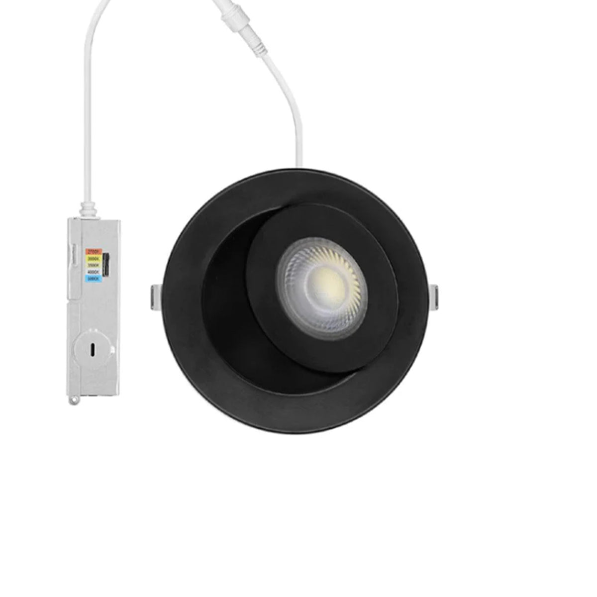 3 inch LED Gimbal Recessed Light, 7 Watt, 500 Lumens, Selectable CCT, 2700K to 5000K, Adjustable Trim