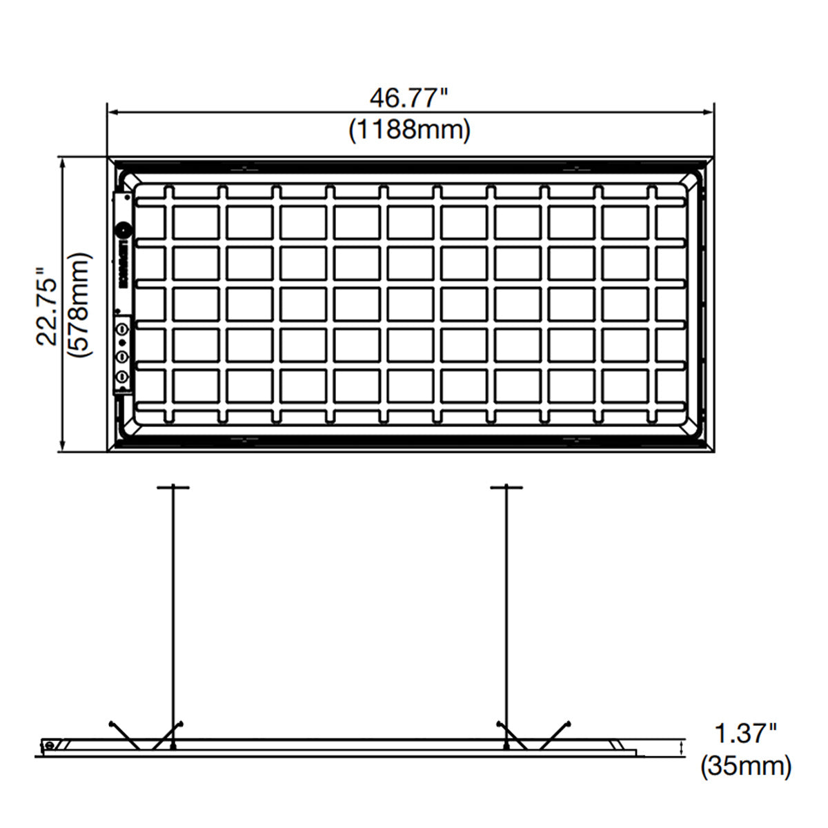 EZ SWAP 2x4 Panel Retrofit Kit, 45W, 4950 Lm, 35K/40K/50K, 120-347V - Bees Lighting