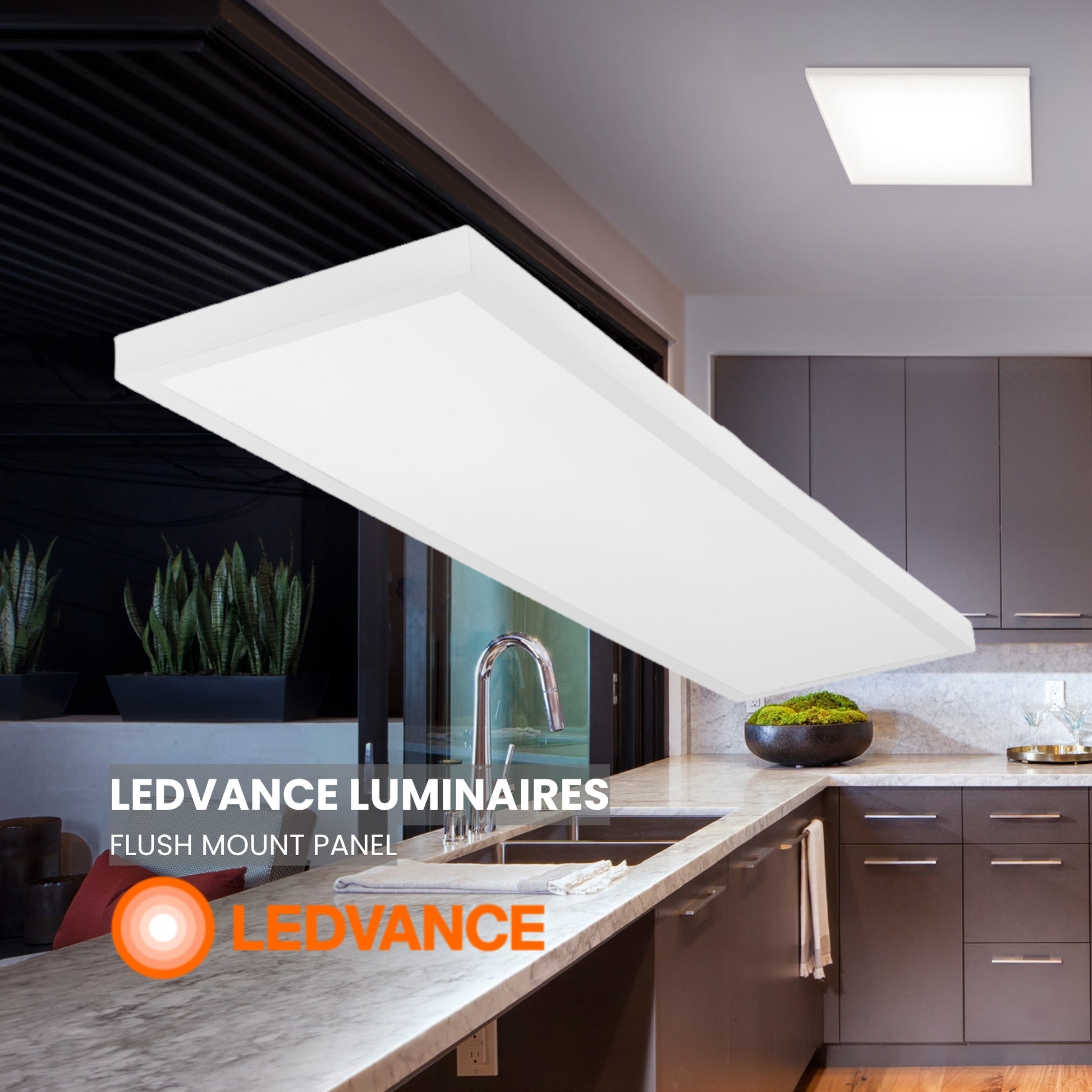 Sylvania - 1x4 LED Flush Mount Panel, 40W, 4400 Lumens, 30K/41K/50K, 120-347V | Bees Lighting