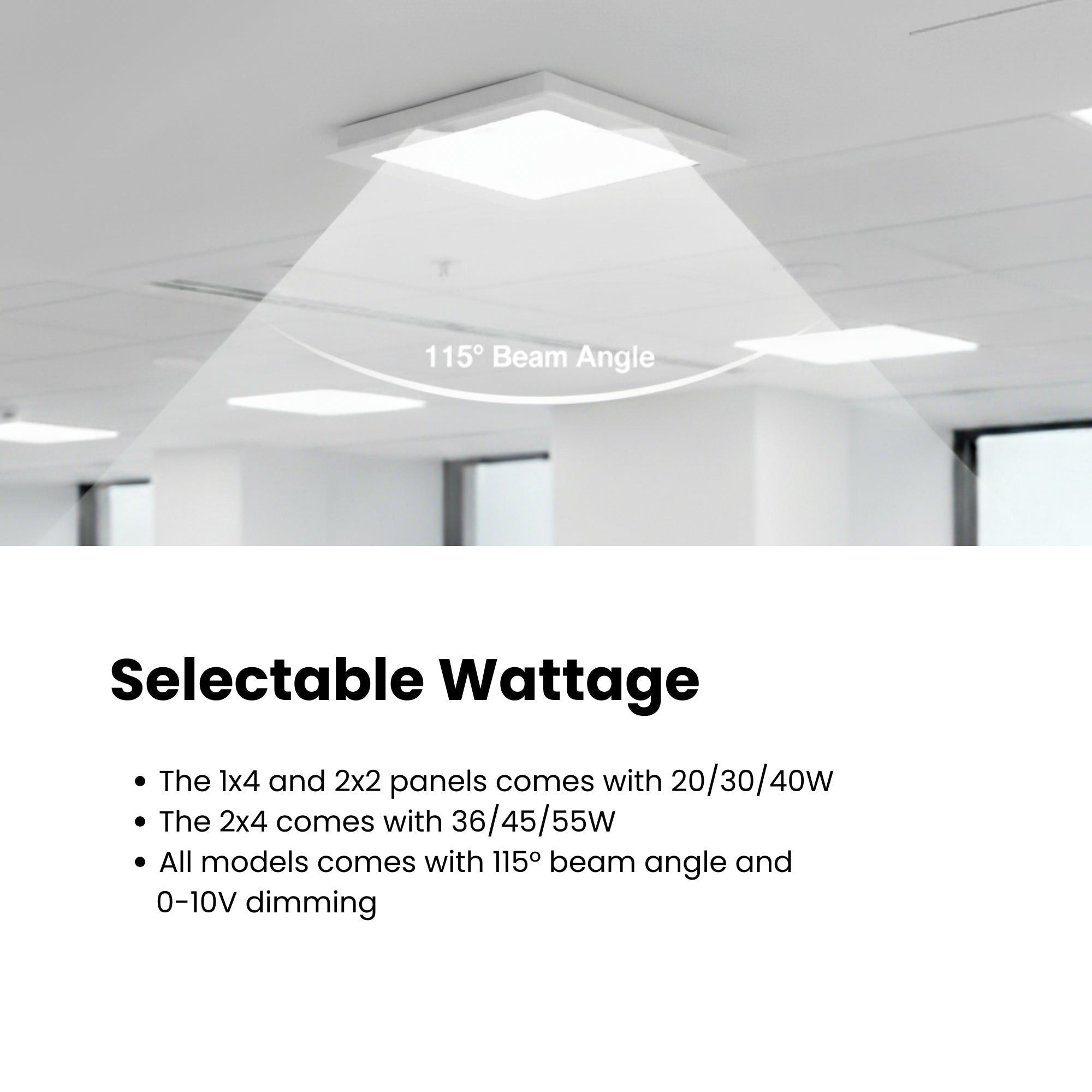 Sylvania - 1x4 LED Flush Mount Panel, 40W, 4400 Lumens, 30K/41K/50K, 120-347V | Bees Lighting