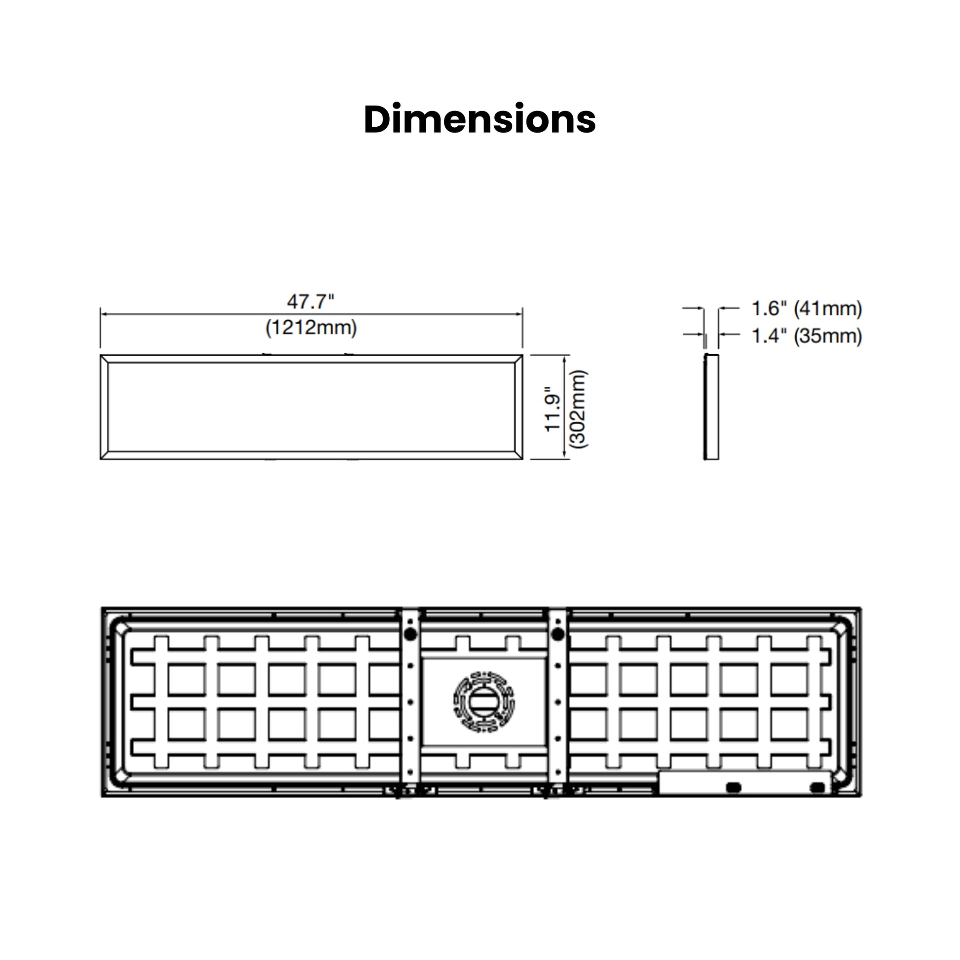 Sylvania - 1x4 LED Flush Mount Panel, 40W, 4400 Lumens, 30K/41K/50K, 120-347V | Bees Lighting