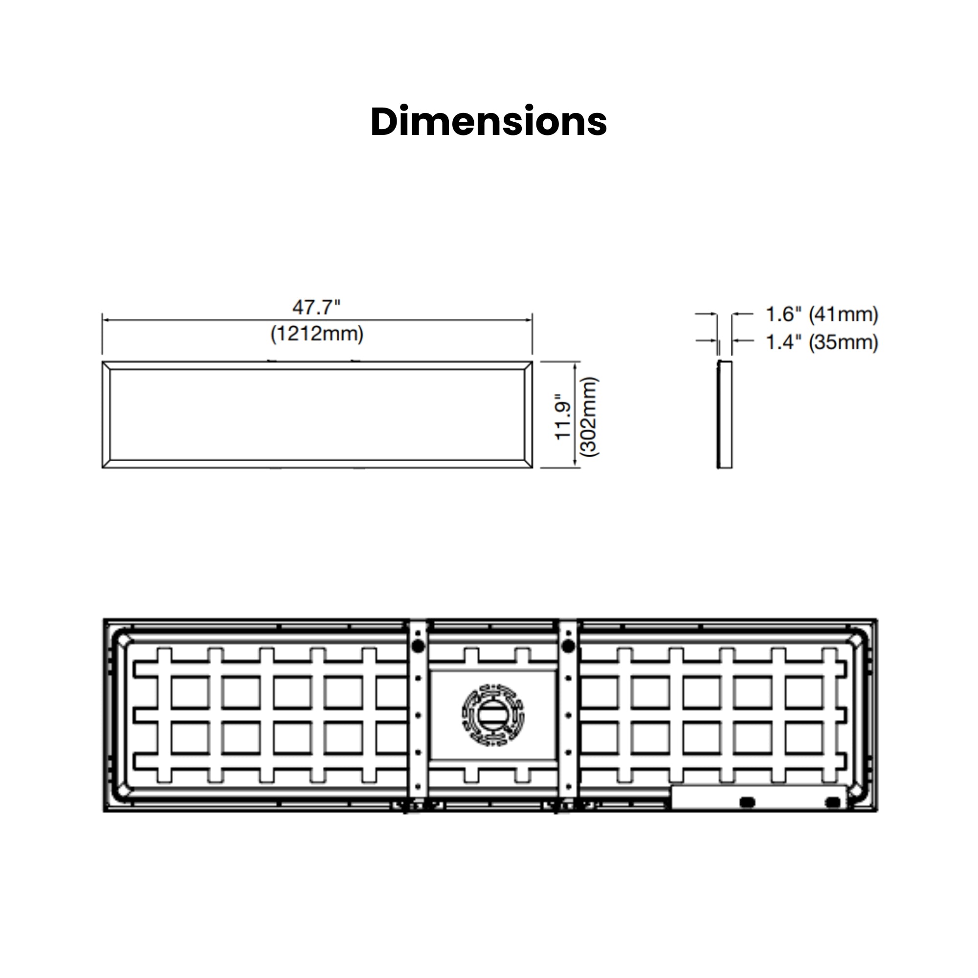Sylvania - 1x4 LED Flush Mount Panel, 40W, 4400 Lumens, 30K/41K/50K, 120-347V | Bees Lighting