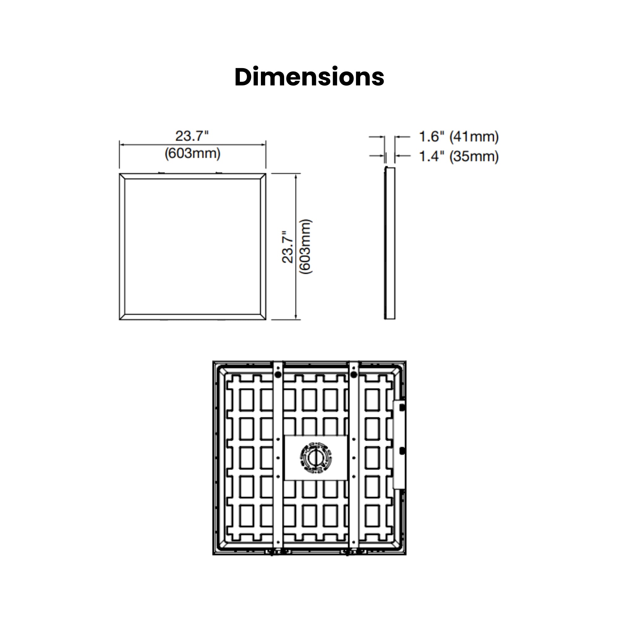 Sylvania - 2x2 LED Flush Mount Panel, 40W, 4400 Lumens, 30K/41K/50K, 120-347V | Bees Lighting