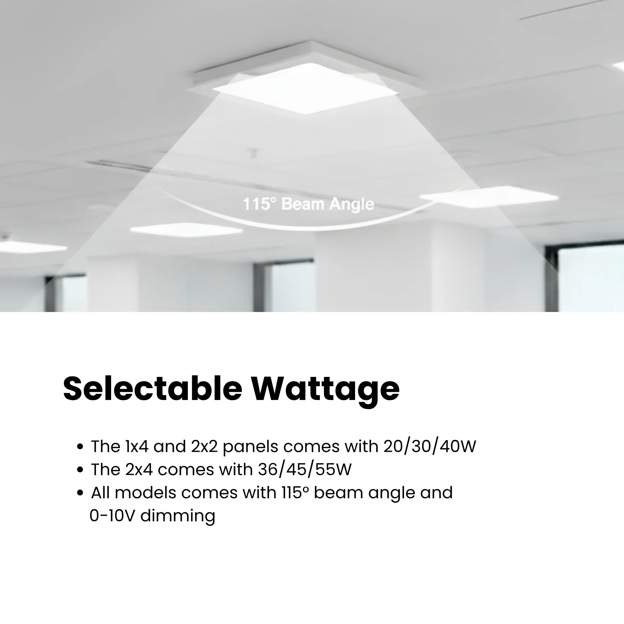 LEDVANCE Sylvania 66258 2x4 LED Flat Panel - 36/45/55W, 3-CCT