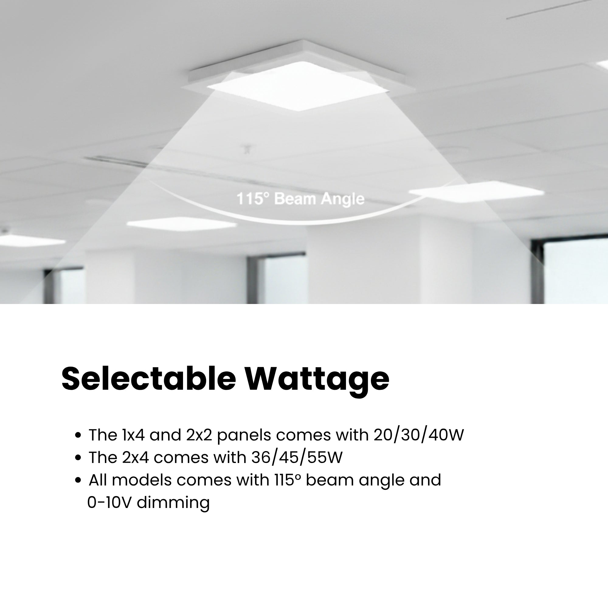 Sylvania - 2x4 LED Flush Mount Panel, 55W, 6000 Lumens, 30K/41K/50K, 120-347V | Bees Lighting