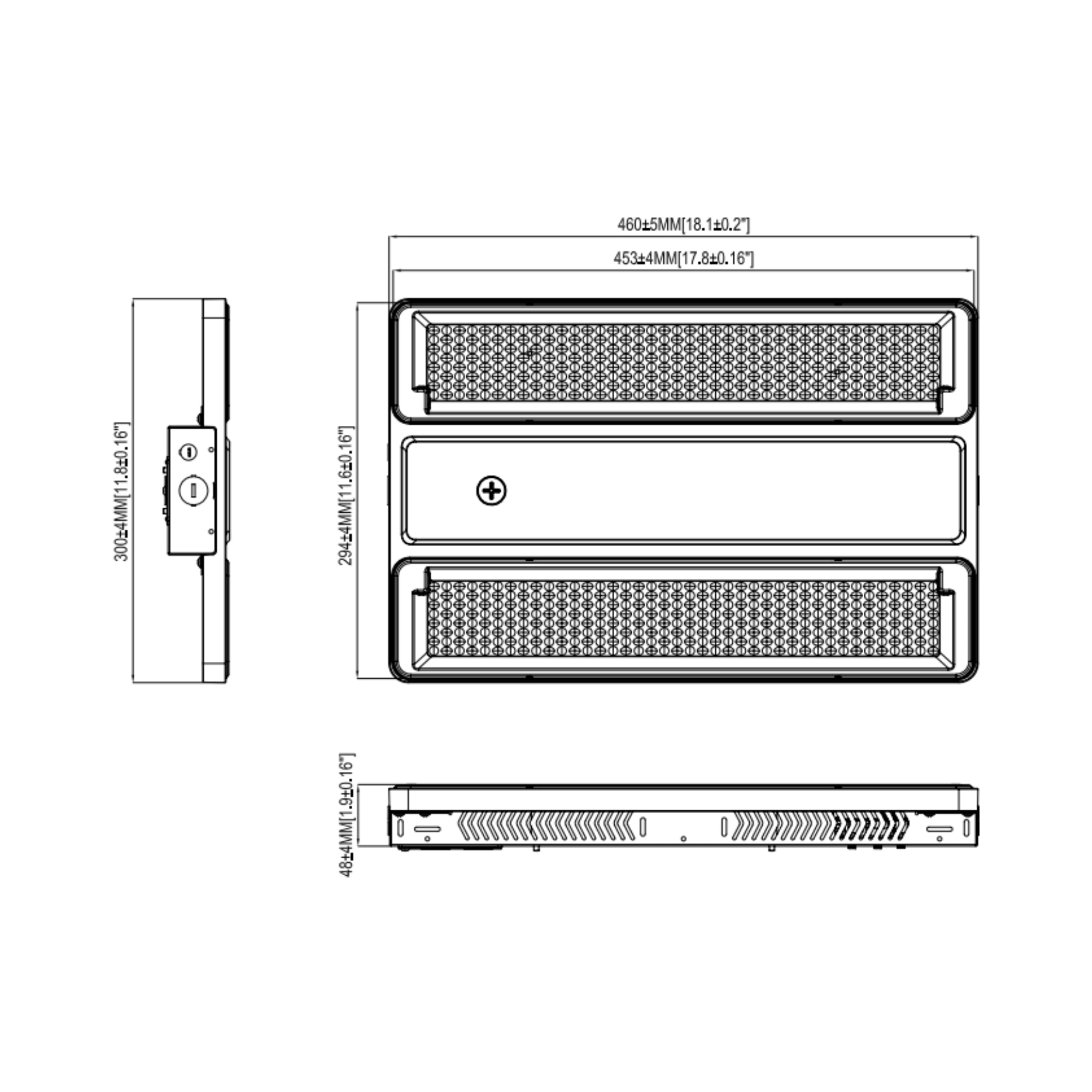 Linear High Bay Light, 165W, 24750 Lumens, 35K/40K/50K, 120-347V