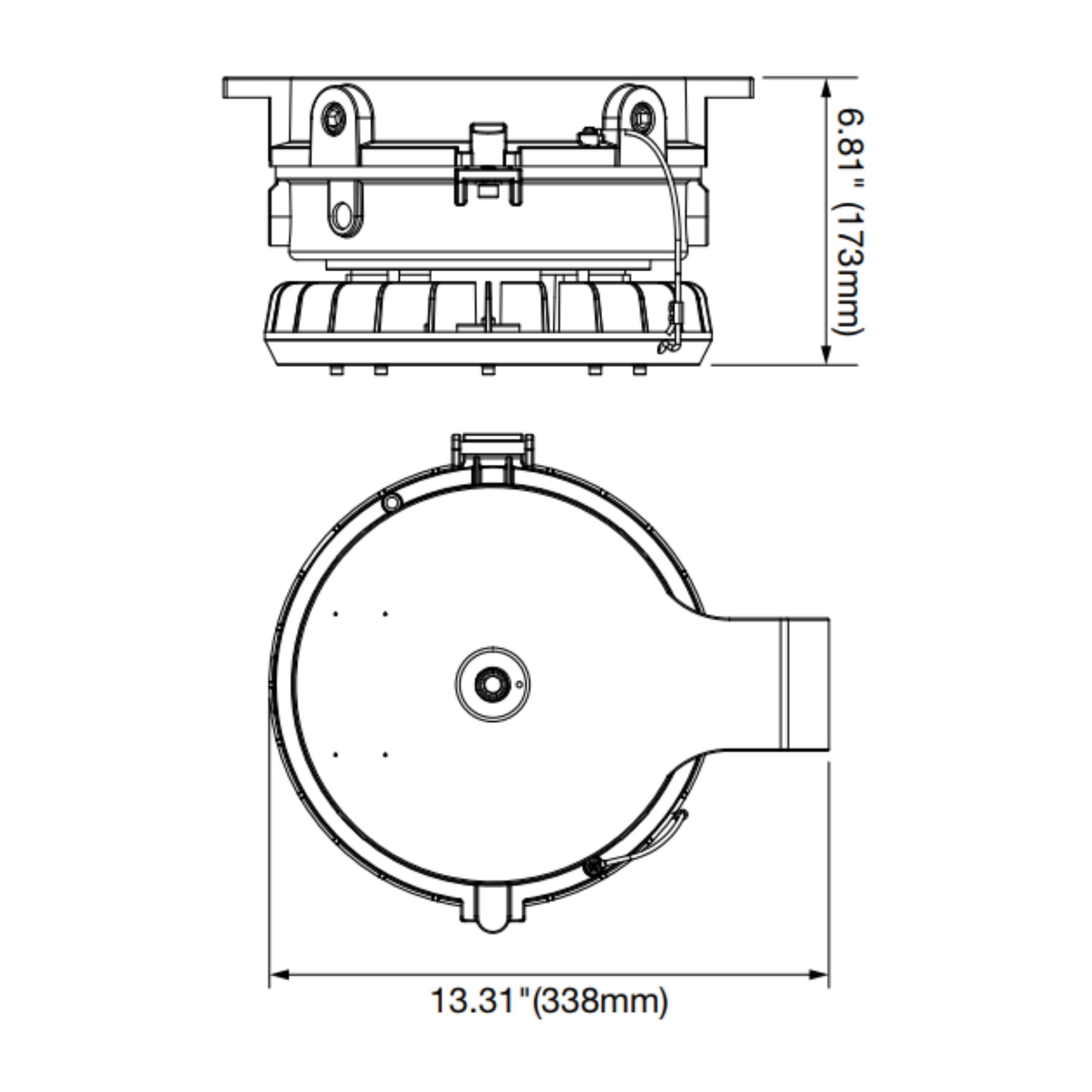 LEDVANCE Sylvania Hazardous Location 66808 High Bay 12000 Lumens 80W 5000K 277-480V 25° Stanchion Mount Gray